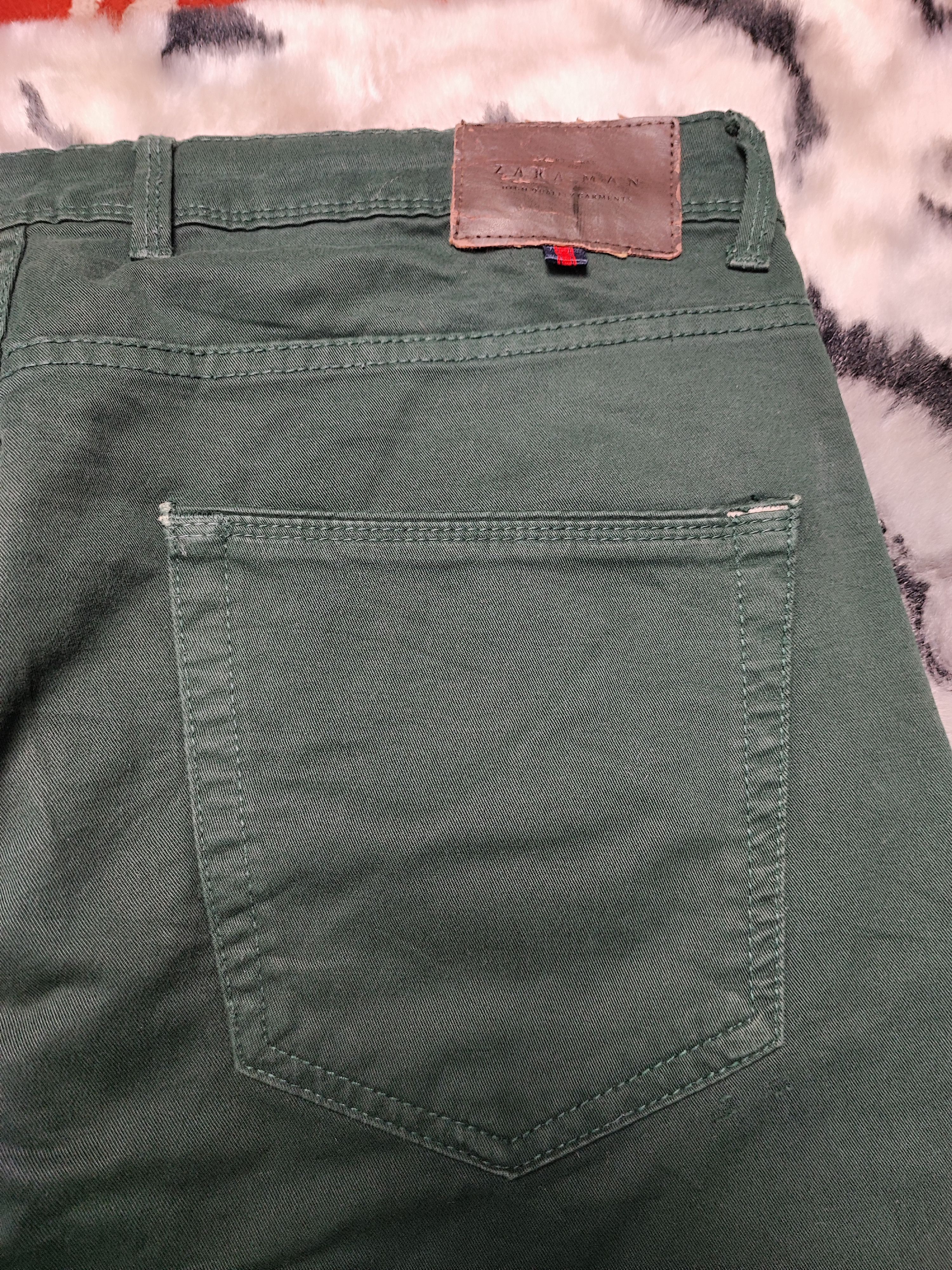 Vintage × Zara Zara Denim Distress Green Size US 35 - 11 Thumbnail