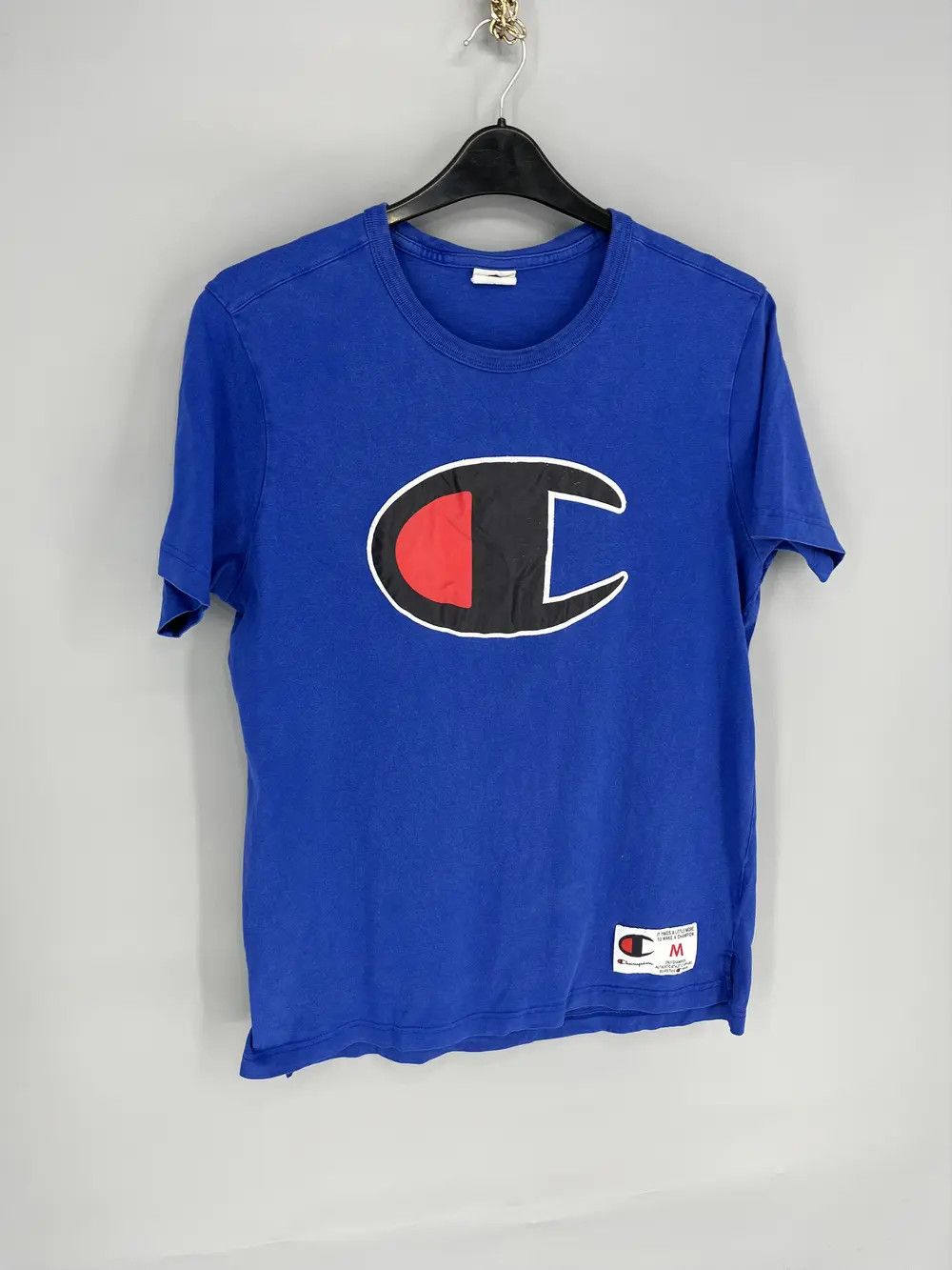 Champion × Vintage VINTAGE Y2K CHAMPION BIG LOGO NICE DESIGN TSHIRT HIP HOP RAP Size US M / EU 48-50 / 2 - 2 Thumbnail