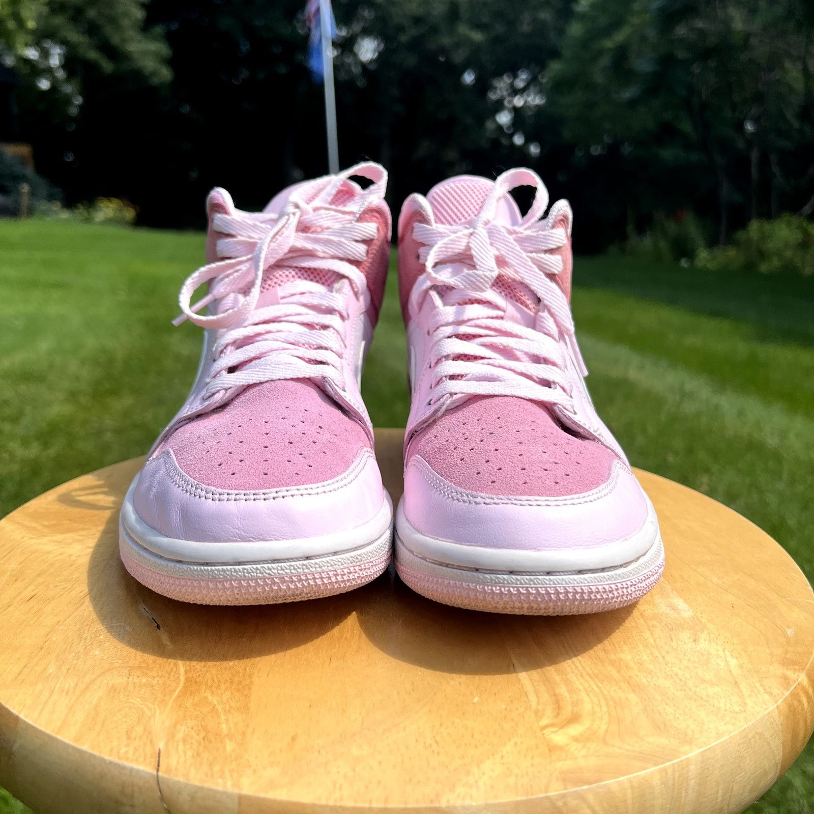 Jordan Brand × Nike Wmns Air Jordan 1 Mid Digital Pink Women's Shoes - Size 8.5 Size US 8.5 / IT 38.5 - 5 Thumbnail