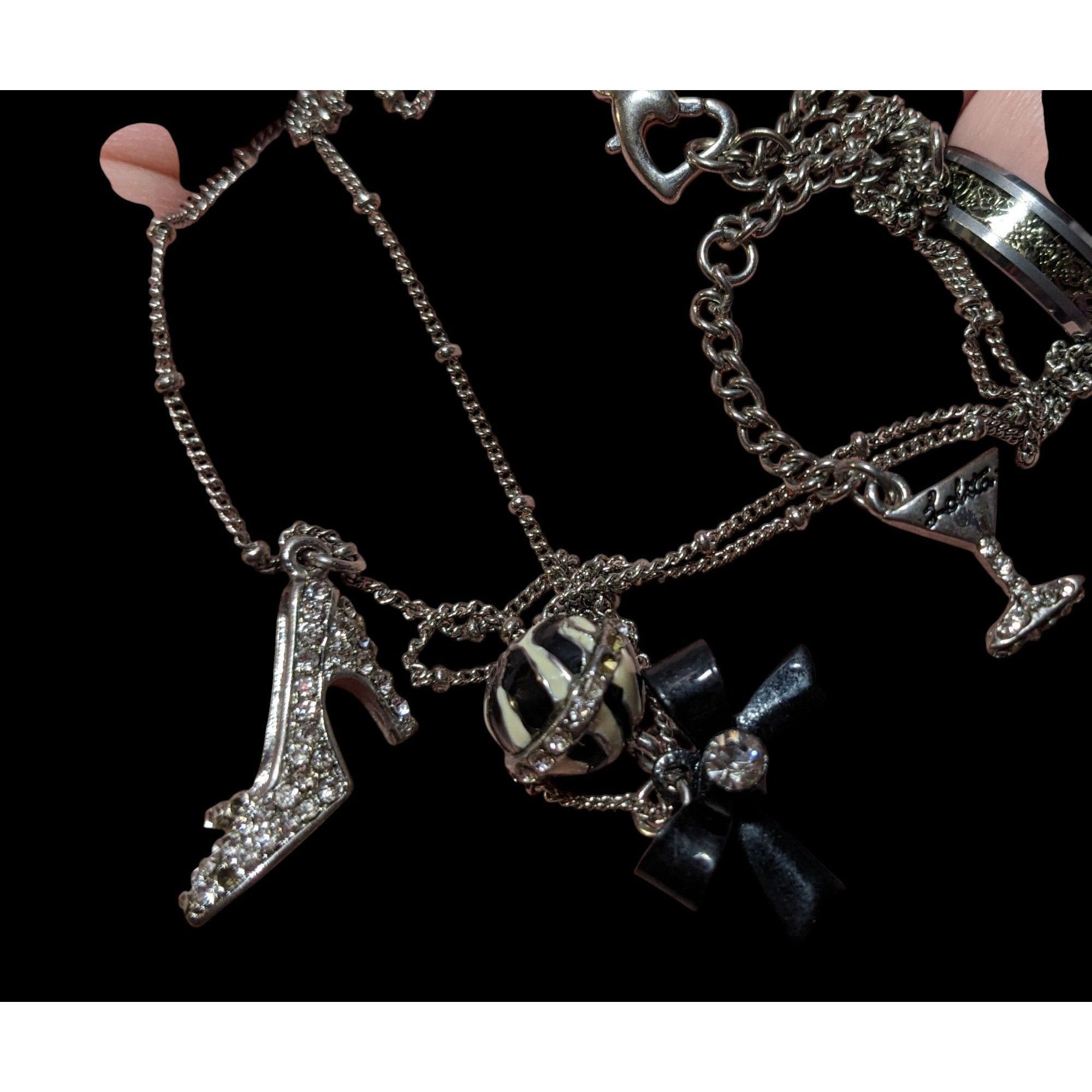 Other Lolita Coquette Multilayer Rhinestone Charm Necklace Size ONE SIZE - 5 Thumbnail