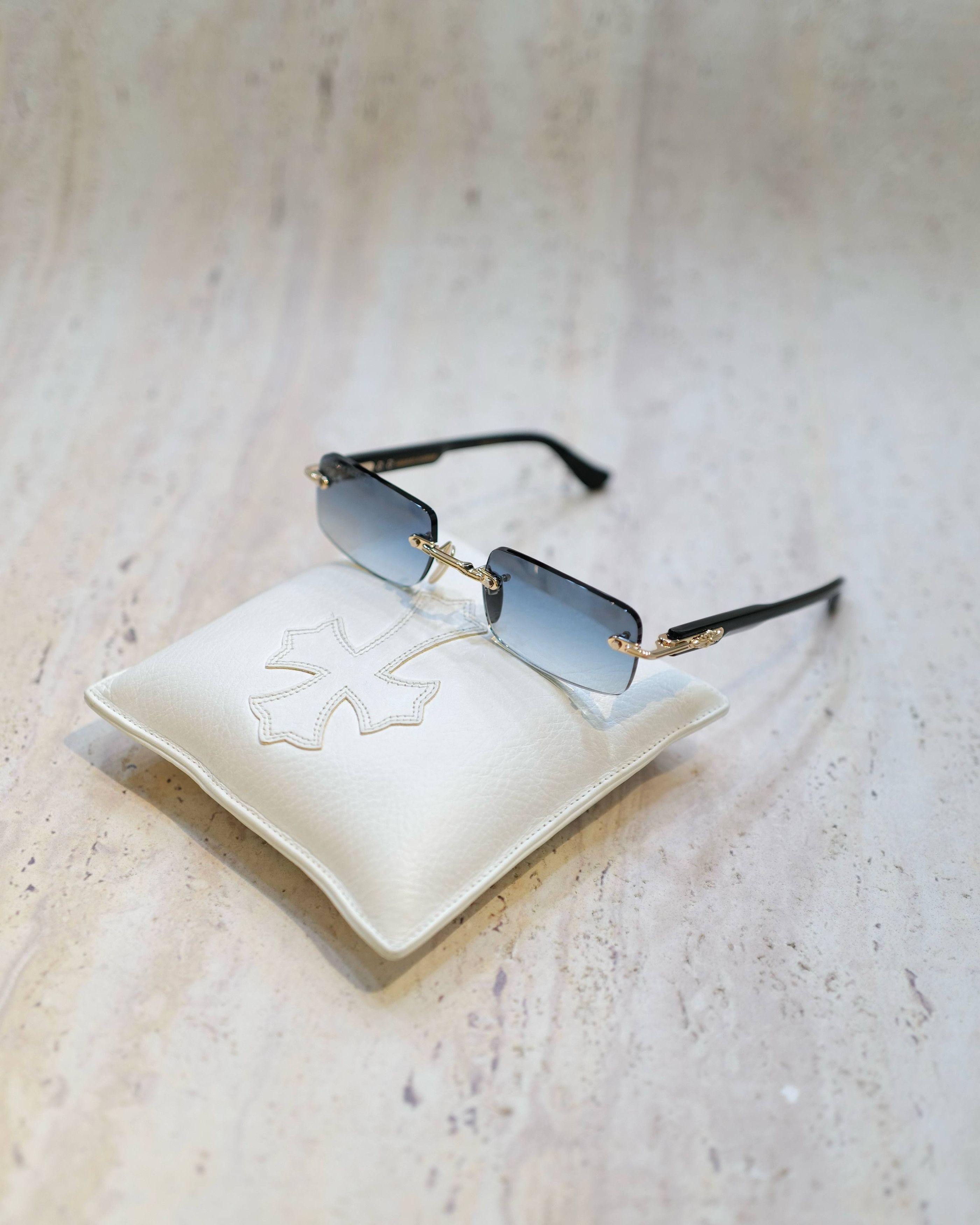 Chrome Hearts CHROME HEARTS DEEP I Gold Plated-Black-Plastic-Sun Size ONE SIZE - 1 Thumbnail