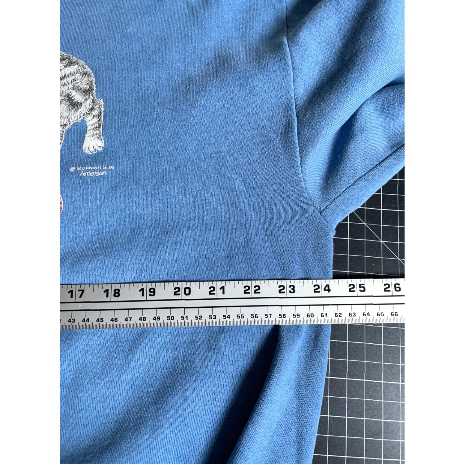 Vintage VINTAGE Morning Sun Sweatshirt Cat Teddy Bear Blue Crewneck XL Womens Regular Pullover Graphic Print 90s Nature Casual Fall Spring Summer Winter Size XL / US 12-14 / IT 48-50 - 6 Thumbnail