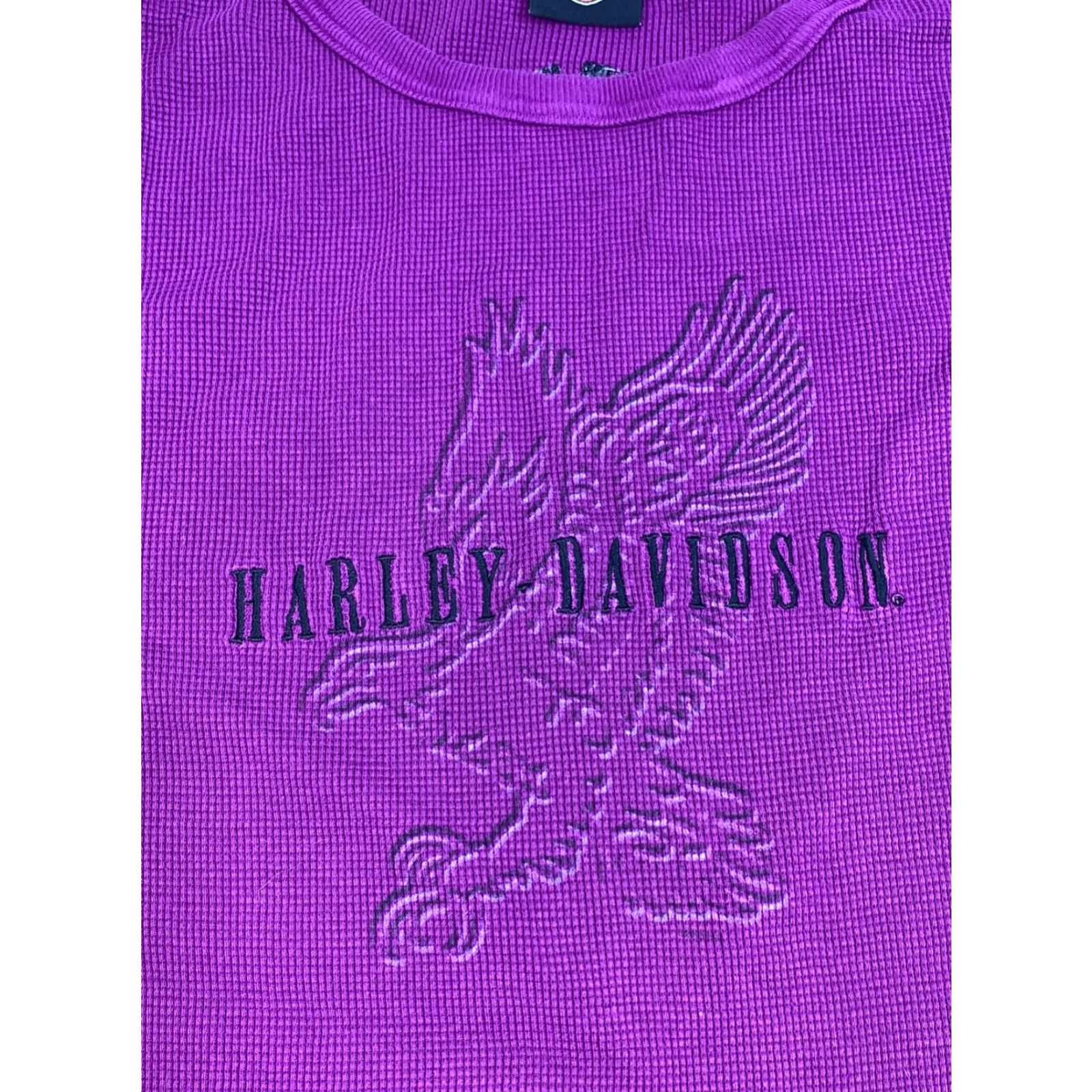 Harley Davidson Harley-Davidson Thermal Shirt Womens M Purple Long Sleeve Embroidered T-Shirt Size M / US 6-8 / IT 42-44 - 6 Thumbnail