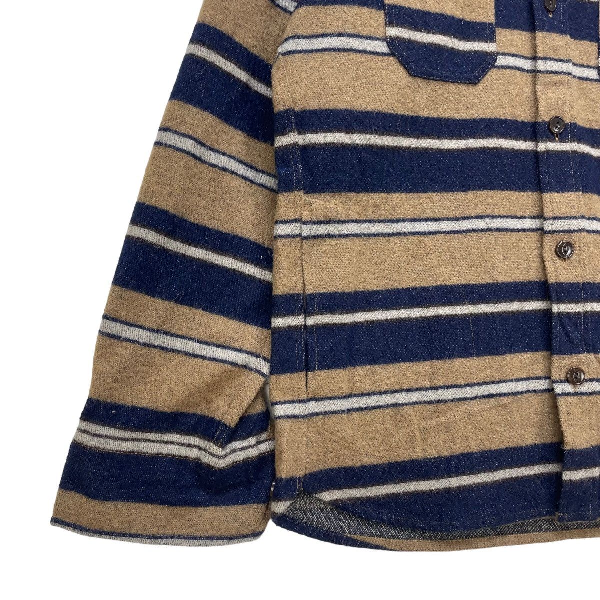 Beams Plus × Designer × Japanese Brand Japanese Brand Beams Stripe Long Sleeve Polo Shirt Size US S / EU 44-46 / 1 - 4 Thumbnail