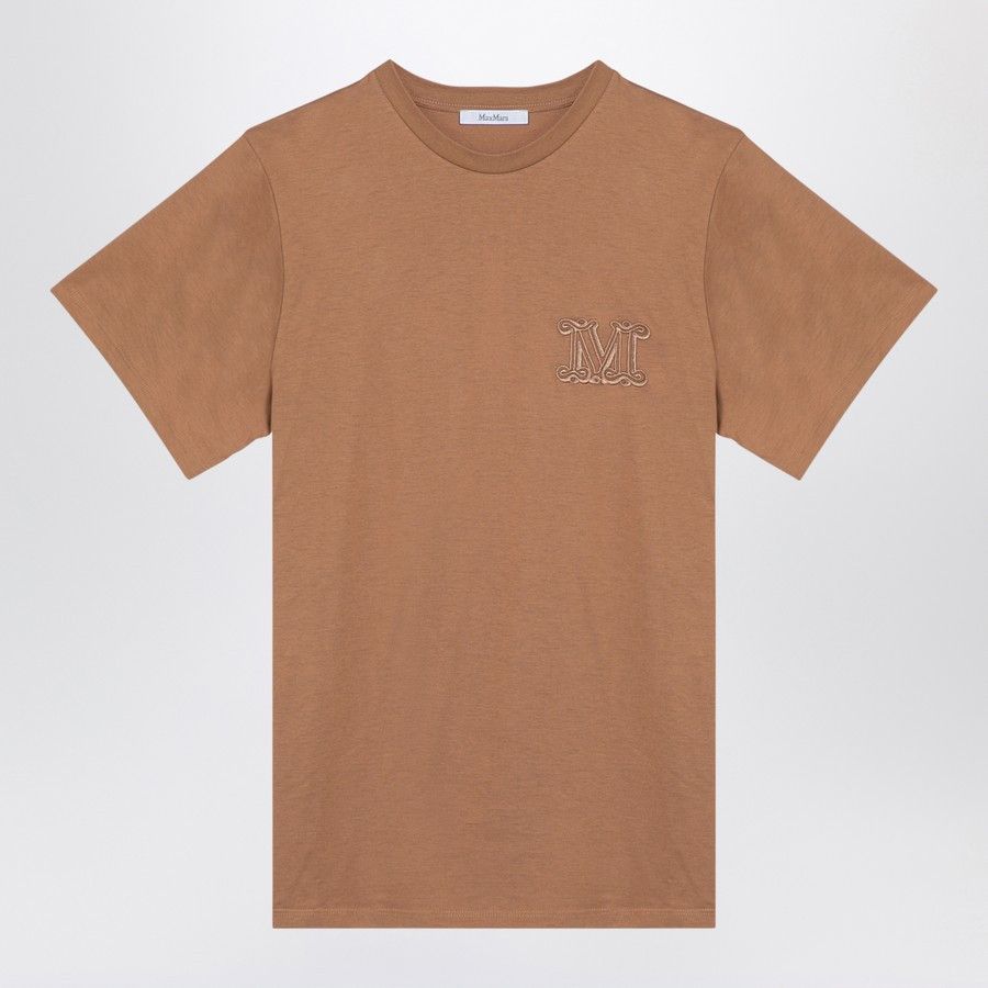 o1d2blof0824 Oversized Logo T-Shirts in Light Brown