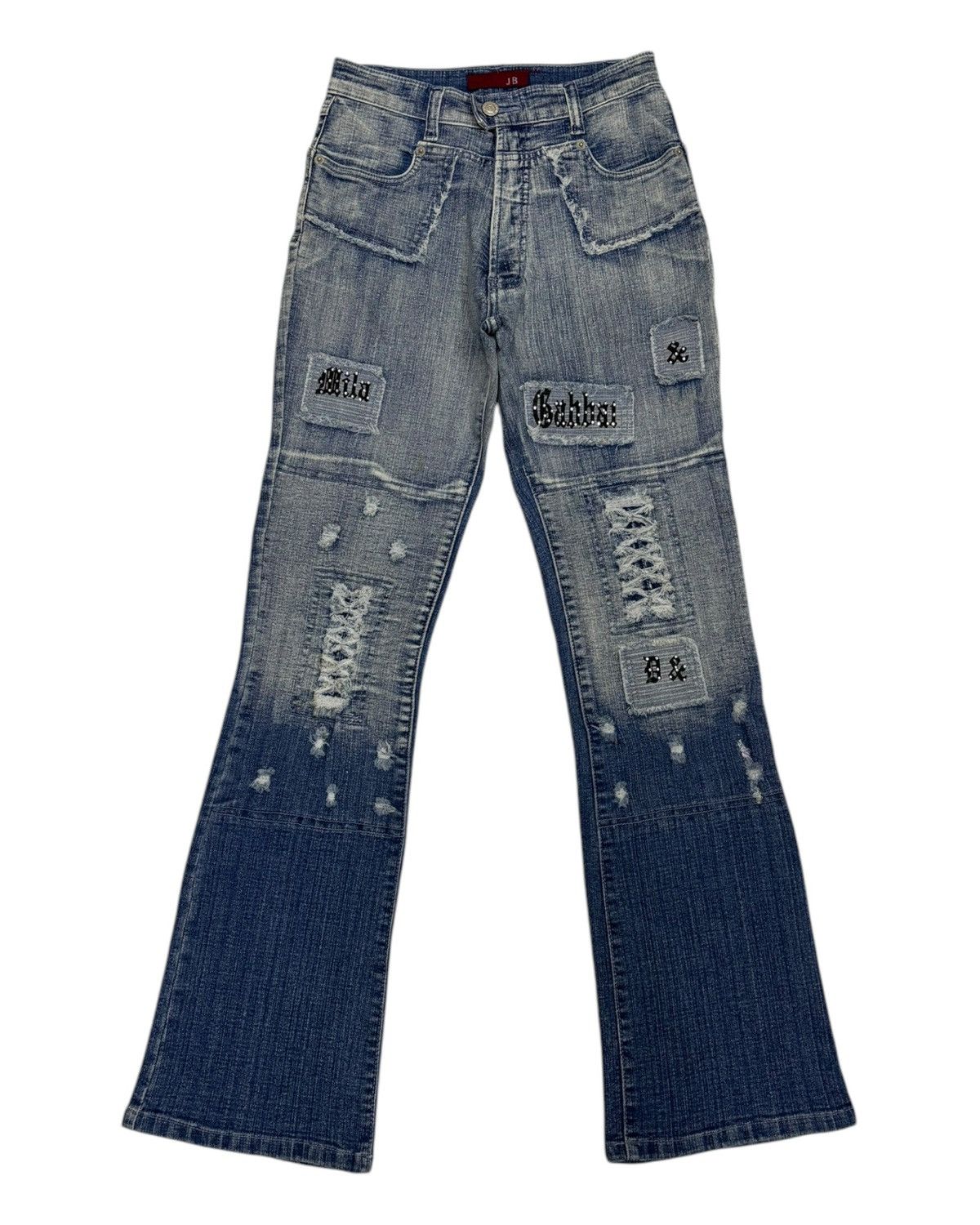 GOSTAR DE FUGA × If Six Was Nine × LOWBOX Vintage Japanese Jean JB Lowbox Style Bootcut Distress Jeans Size US 26 / EU 42 - 7 Thumbnail