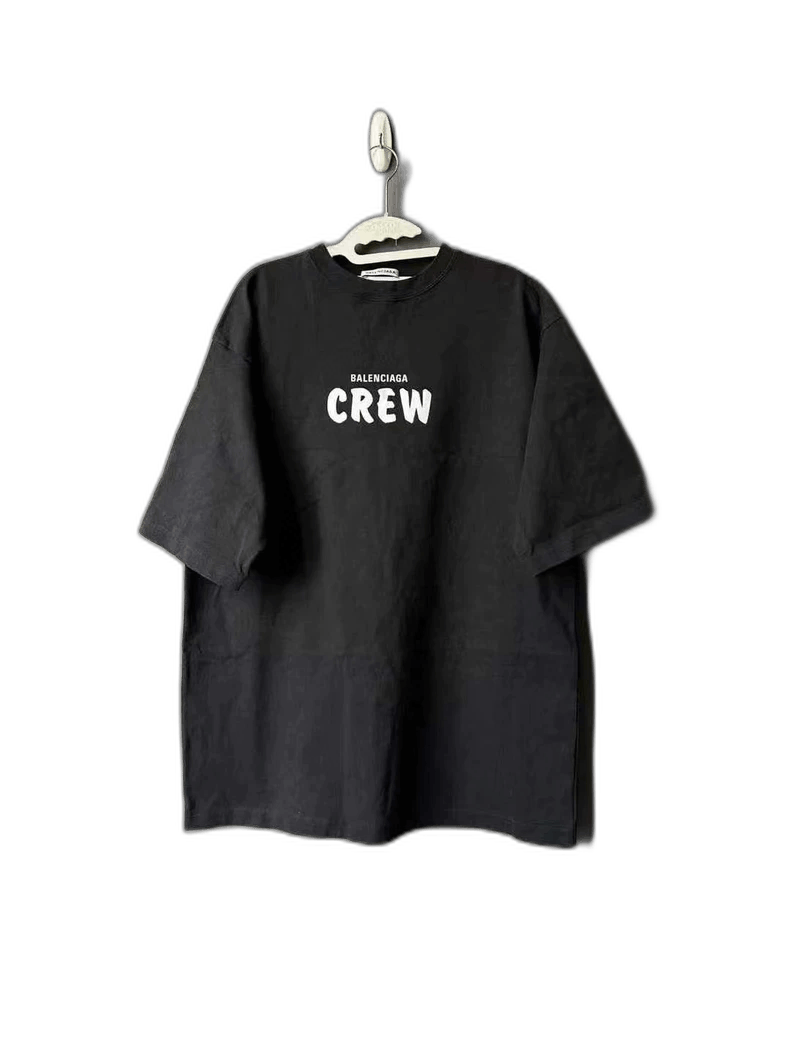 Balenciaga Balenciaga Black Crew Neck Short Sleeve Shirt Size US S / EU 44-46 / 1 - 1 Thumbnail