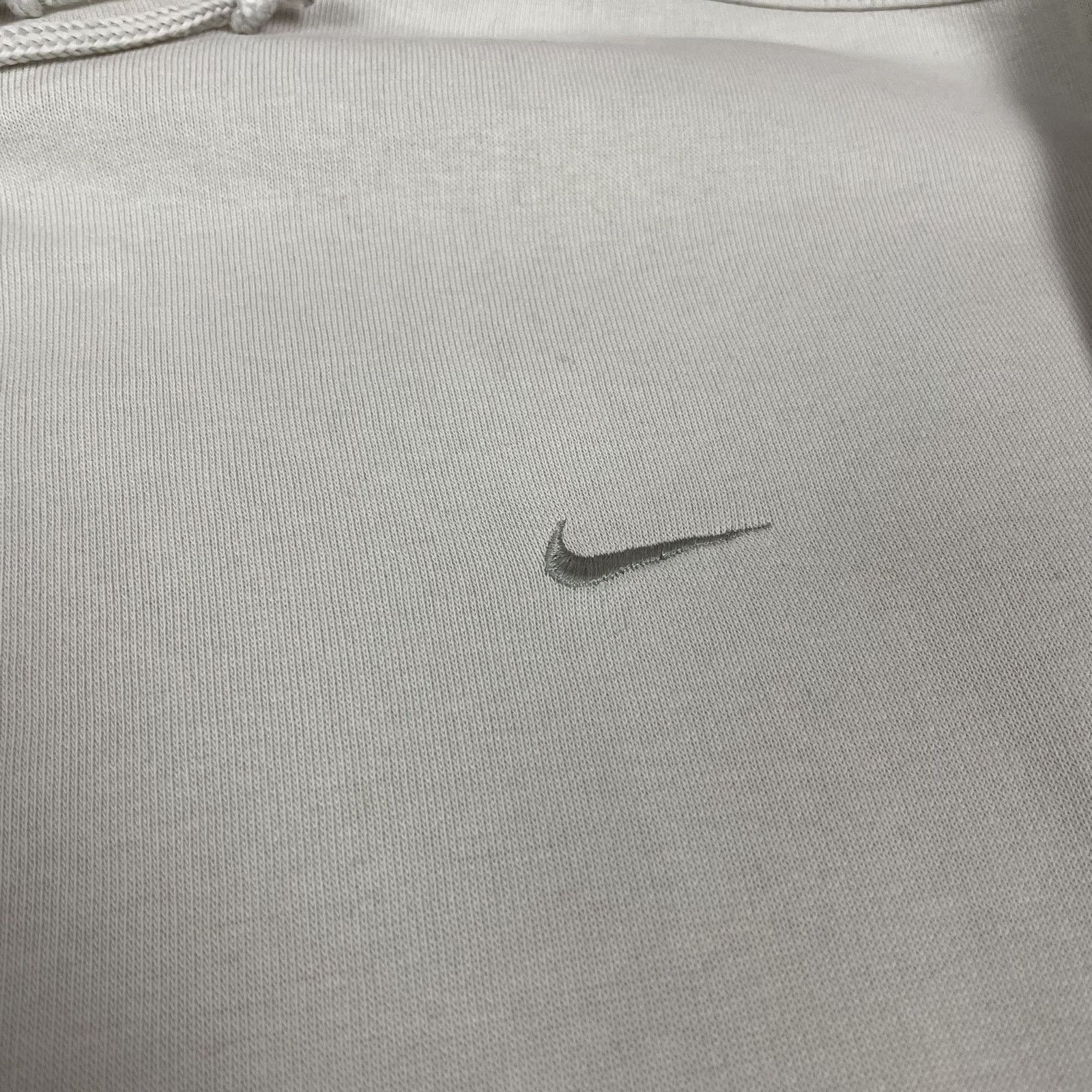 Nike × Vintage Nike Men's beige Swoosh Long Sleeve Pullover Hoodie Medium Size US M / EU 48-50 / 2 - 2 Thumbnail