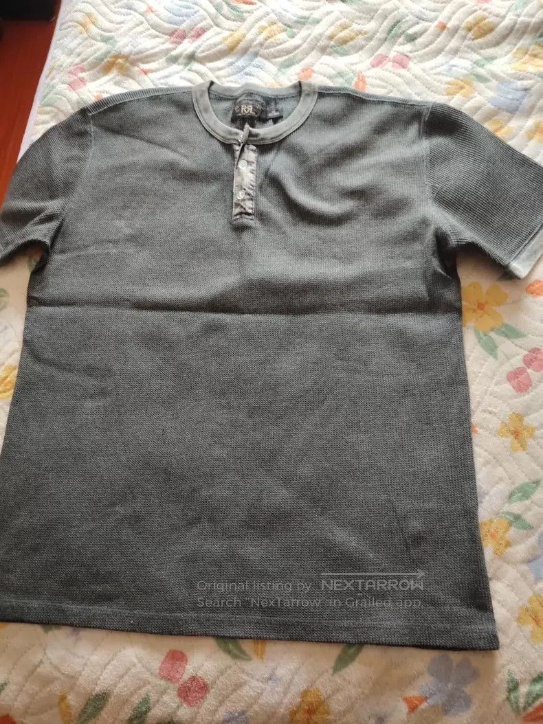 RRL Ralph Lauren RRL Ralph Lauren Short-sleeve polo shirt, gray classic mes Size US XL / EU 56 / 4 - 1 Thumbnail