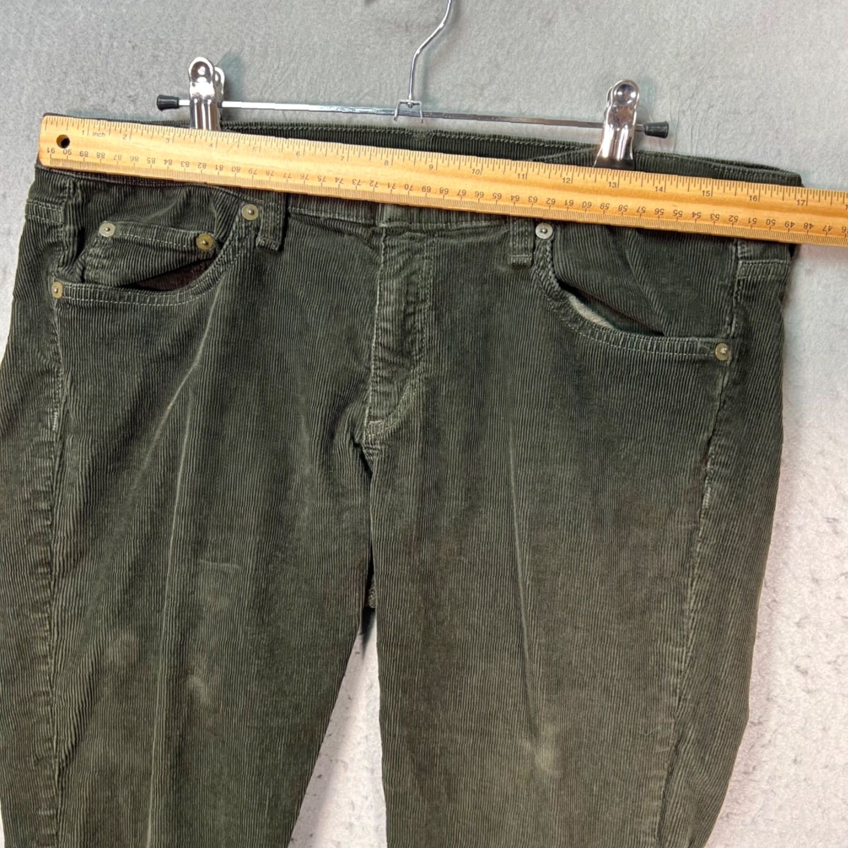 Rag & Bone Rag & Bone Womens Pants Tomboy Olive Green Corduroy Tapered Leg 30 Ankle Size 30" / US 8 / IT 44 - 6 Thumbnail