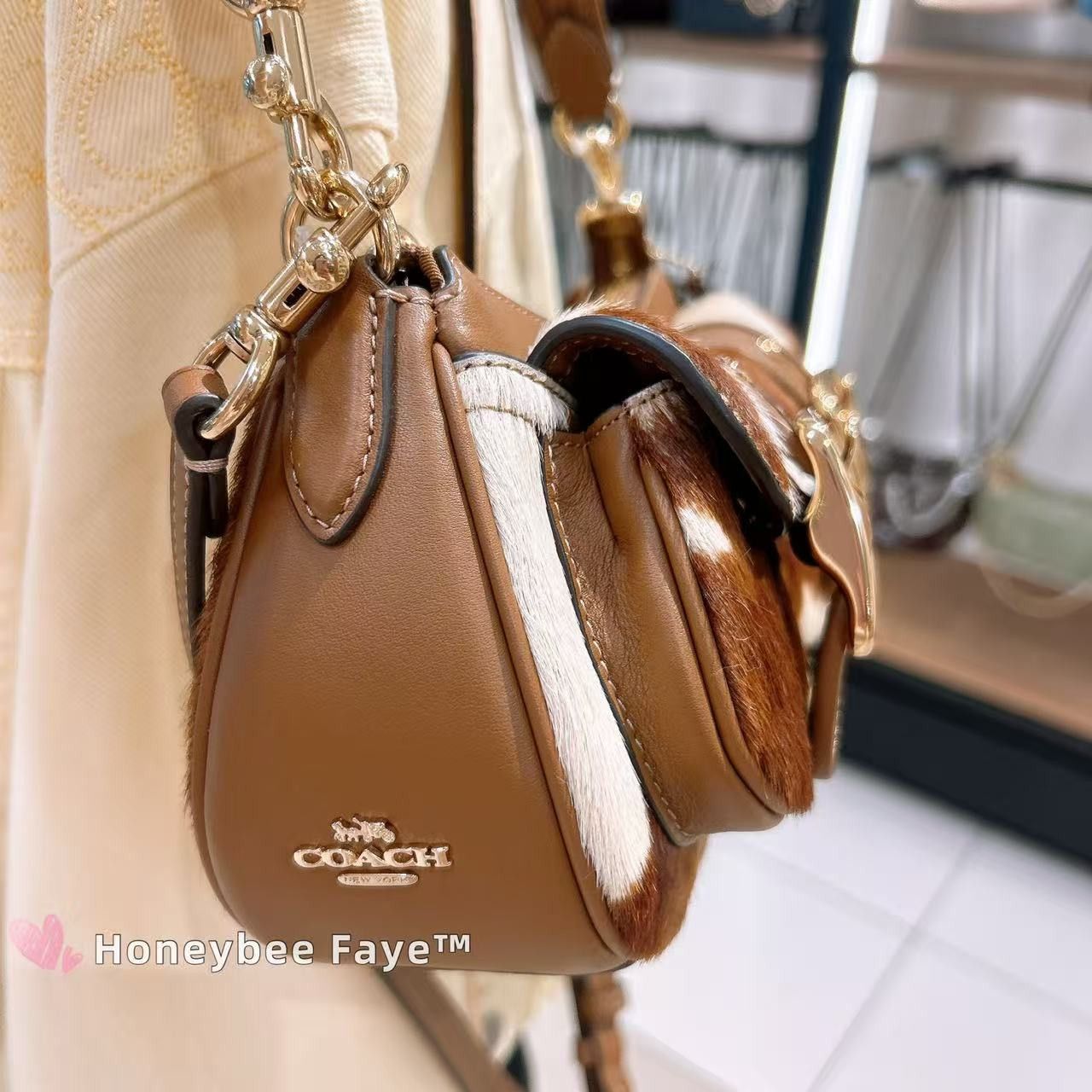 Coach Ashton Shoulder Bag In Haircalf With Cow Print CDW47 Size ONE SIZE - 5 Thumbnail