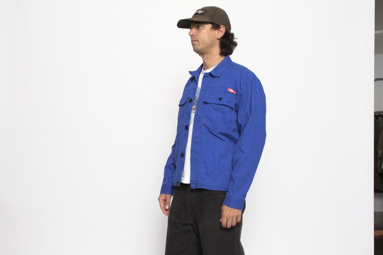 Vintage BLUE BUTTON UP GERMAN WORKWEAR JACKET BY PLANAM Size US M / EU 48-50 / 2 - 2 Thumbnail
