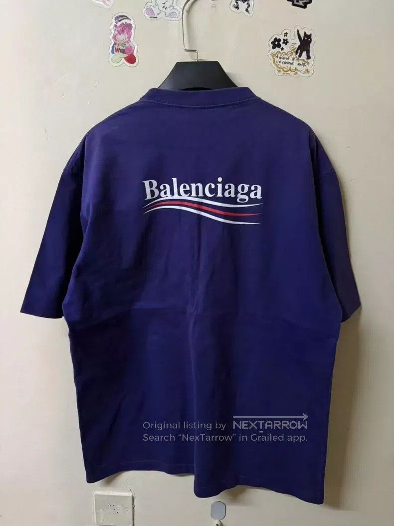 Balenciaga Balenciaga Blue Coke Printed Short Sleeve Size US XS / EU 42 / 0 - 2 Thumbnail