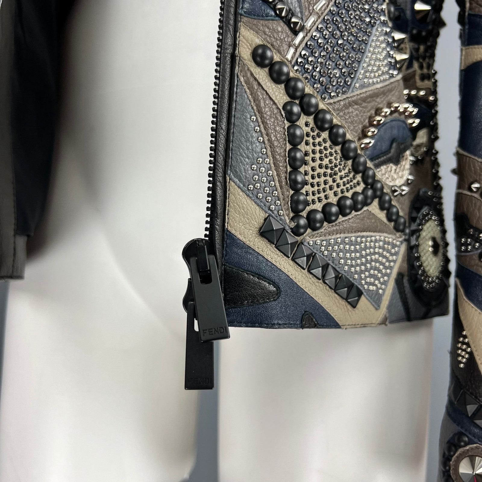 Fendi Lamb Deer Leather Snakeskin Studded Allover Monster Size US S / EU 44-46 / 1 - 14 Thumbnail