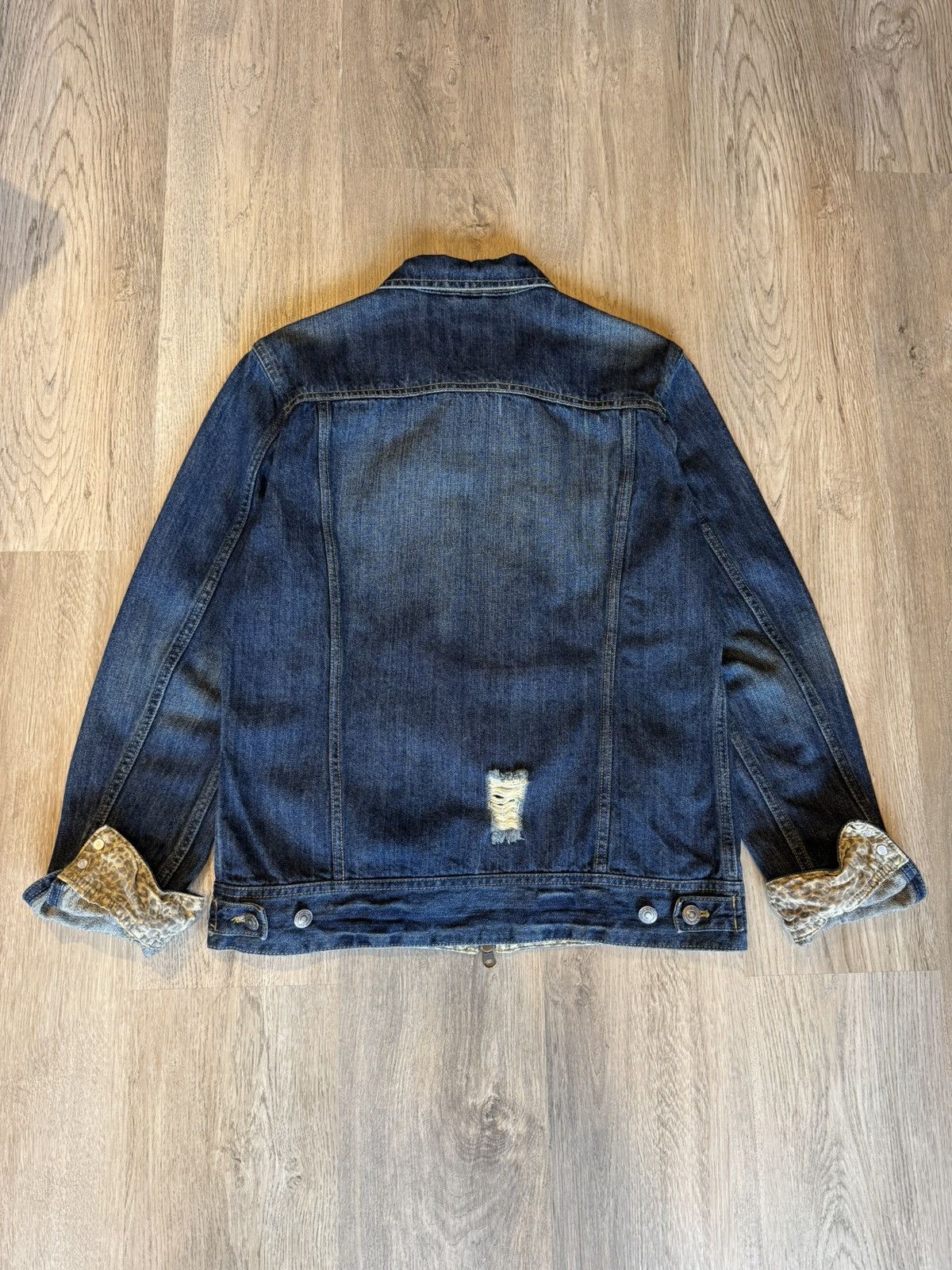 Japanese Brand DISTRESSED DENIM JACKET BY SPINALH LIKE LGB STYLE Size US L / EU 52-54 / 3 - 6 Thumbnail