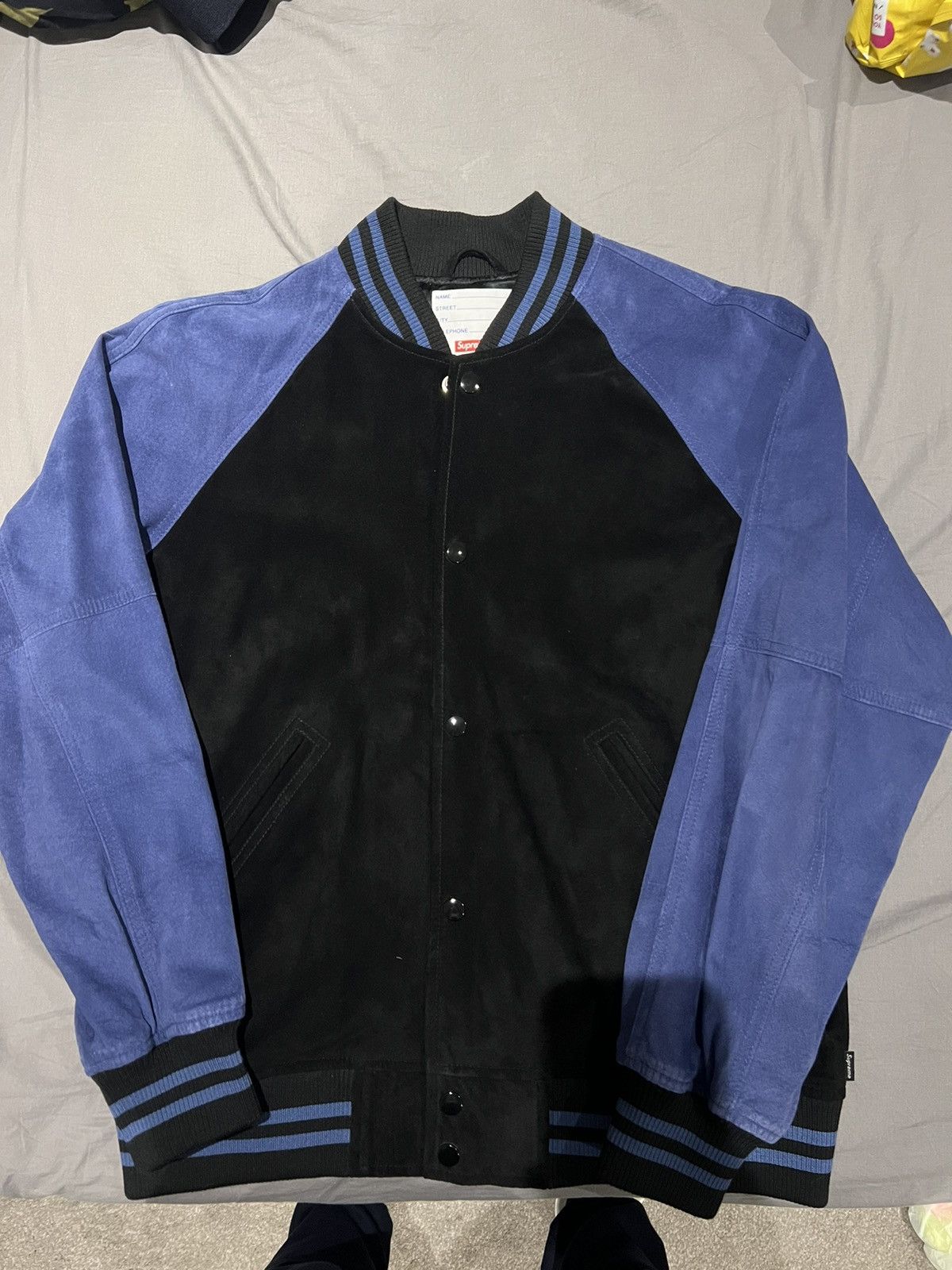 Supreme Supreme Varsity Suede Leather Jacket Size US M / EU 48-50 / 2 - 2 Thumbnail