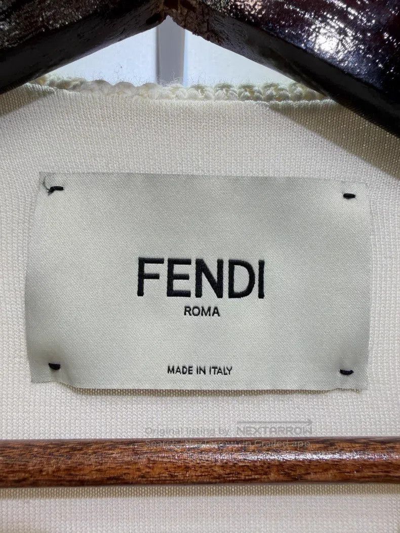 Other Fendi Ivory Relief Knit Cardigan Size S / US 4 / IT 40 - 5 Thumbnail