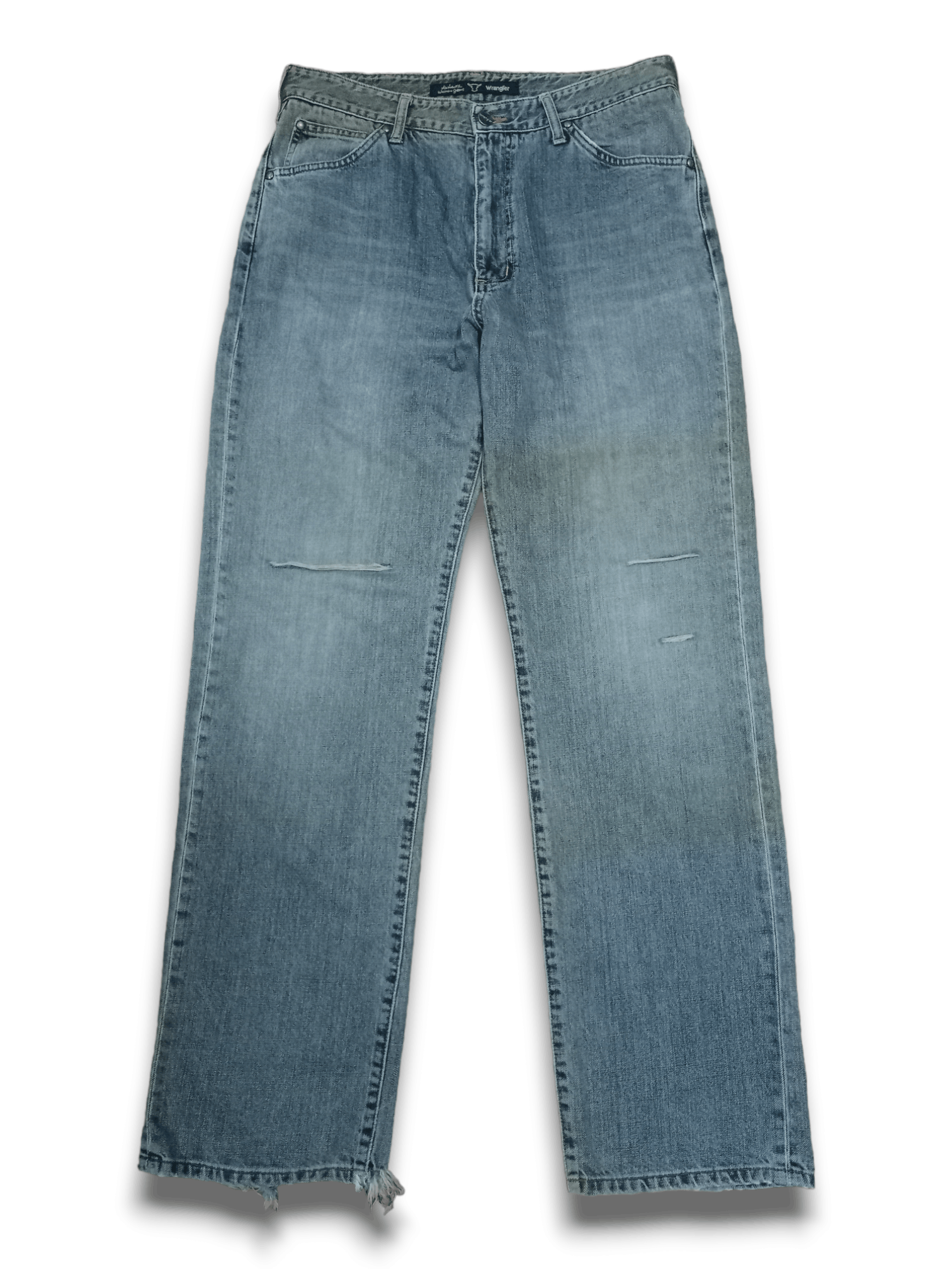 Vintage Wrangler Blue Wash Distressed Baggy Jeans 32x32