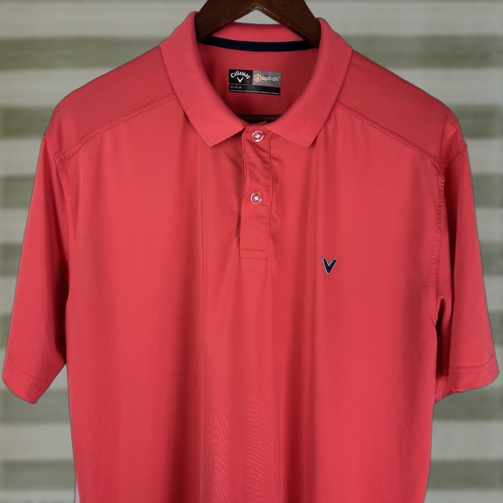 Callaway Callaway Polo Shirt Men’s Medium Short Sleeve Pink Opti-Dri Golf Shirt Logo Classic Sports Athletic Shirt Mens Medium Pink Polo Size US M / EU 48-50 / 2 - 1 Thumbnail