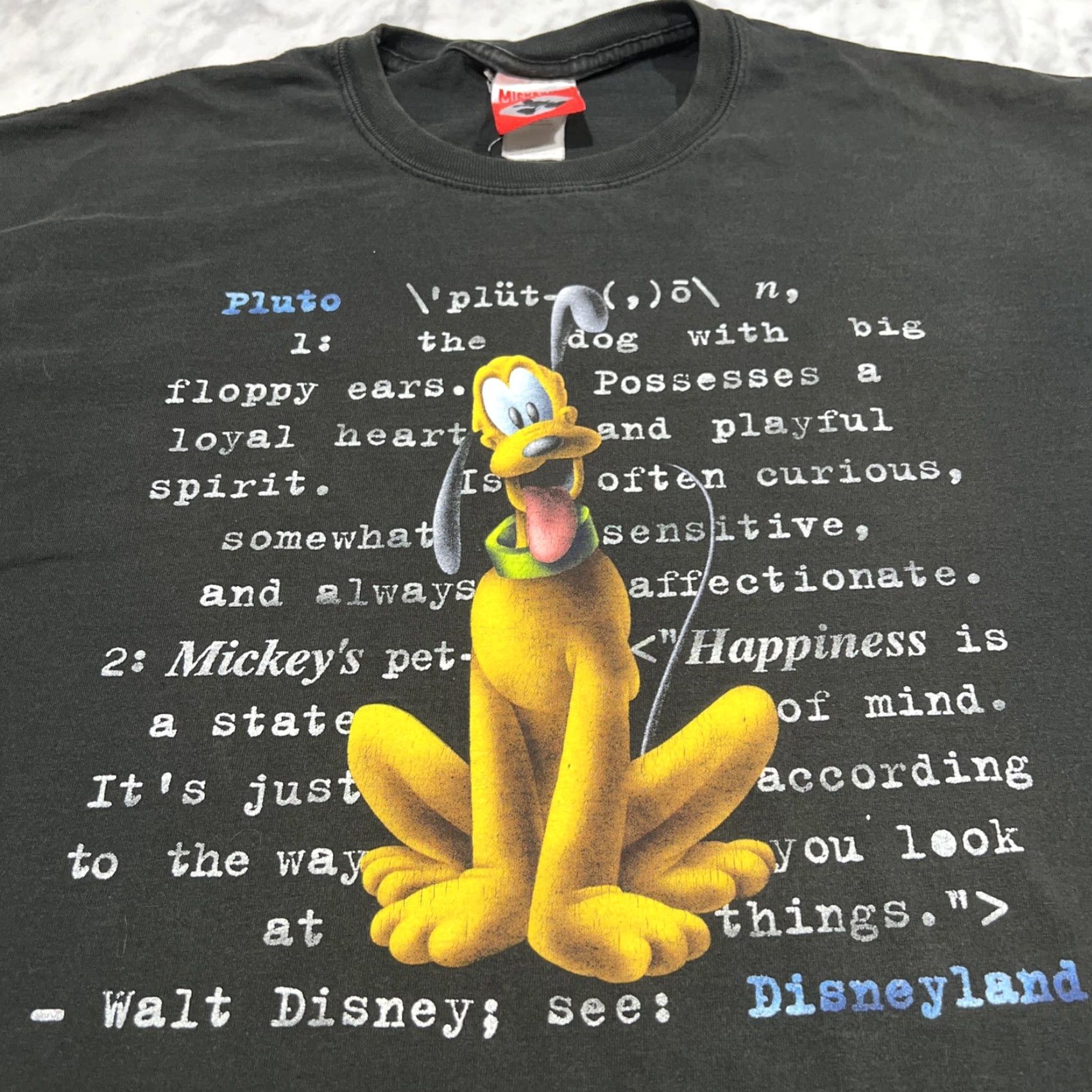 Disney Disney Pluto T-Shirt Men’s Large Cartoon Graphics Black 90s Disney Character Mickey Inc Size US L / EU 52-54 / 3 - 2 Thumbnail