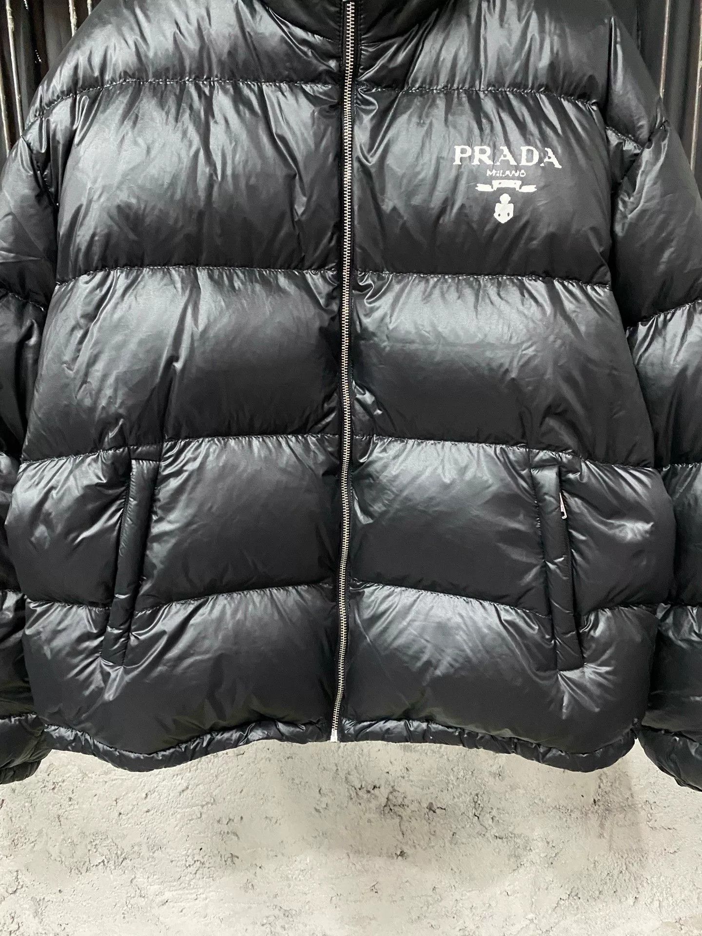 Prada prada black puffer jacket in size xl Size US XL / EU 56 / 4 - 3 Thumbnail