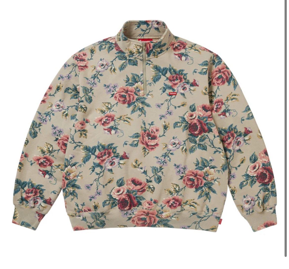 Supreme Supreme Small Box Half Zip Pullover Floral Size Medium Size US M / EU 48-50 / 2 - 4 Thumbnail