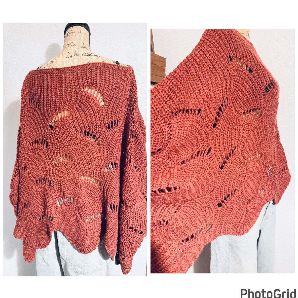 Anthropologie Anthropologie Entro Scallop Poncho Size S / US 4 / IT 40 - 4 Thumbnail