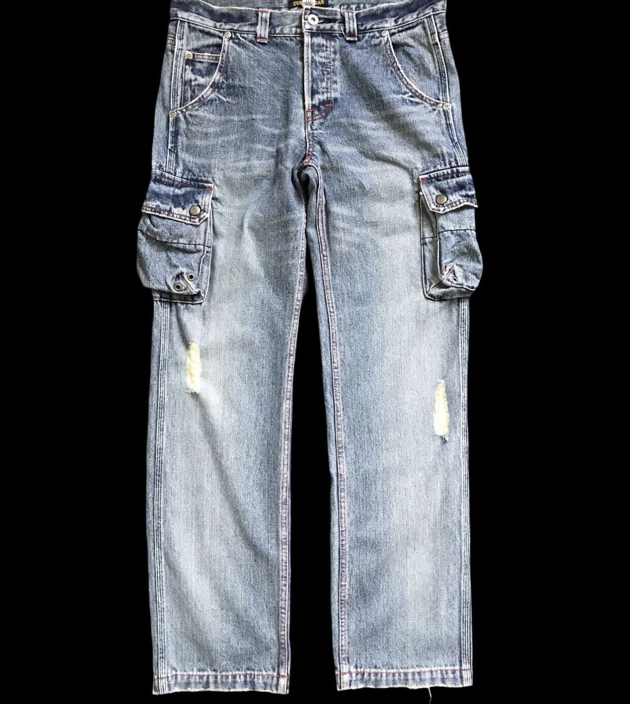 Japanese Brand CP121 CUBE SUGAR Japan Distressed Cargo Jeans Size US 32 / EU 48 - 1 Thumbnail