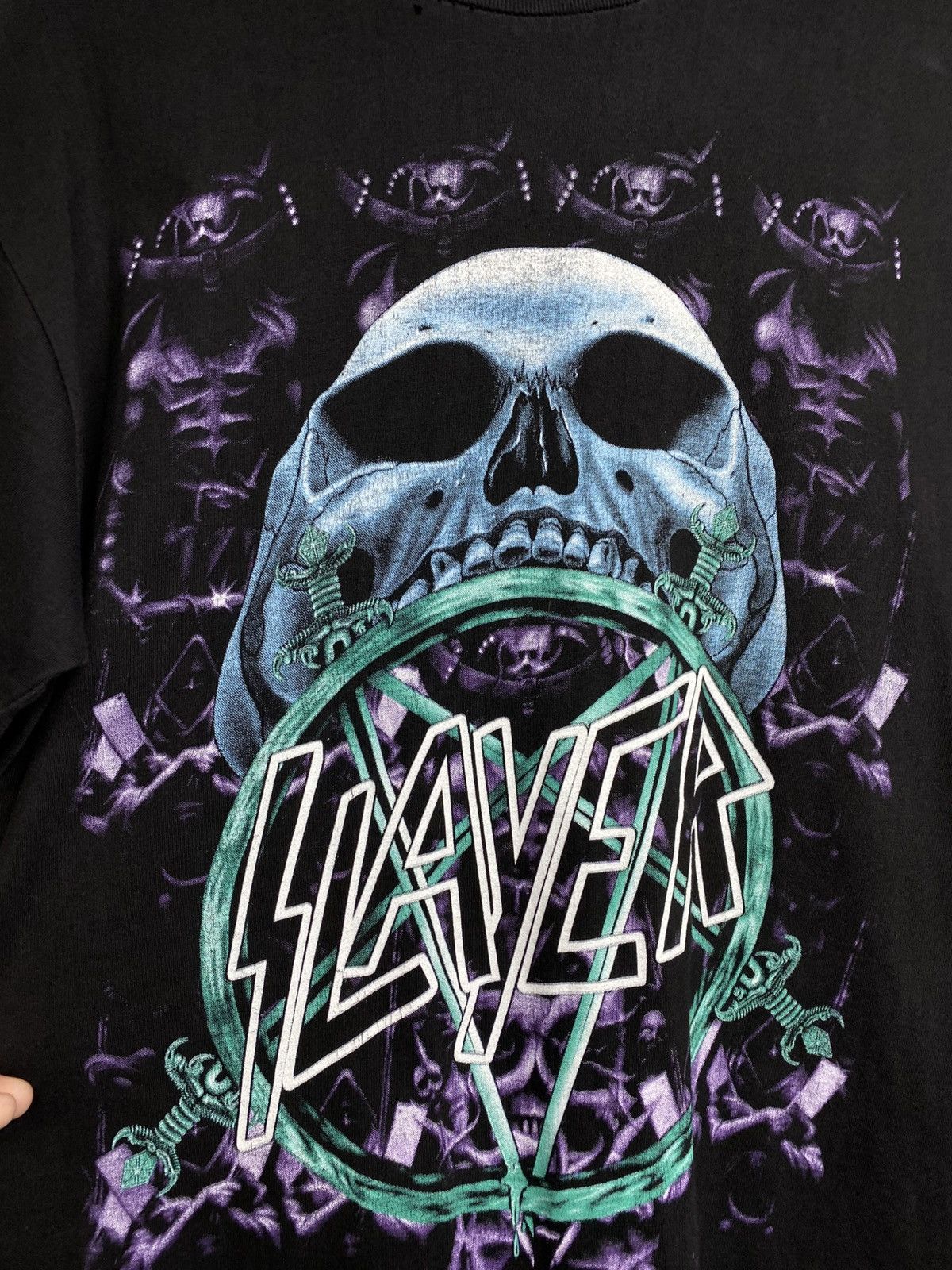 Band Tees × Vintage Vintage 90’s Slayer Metal Band T Shirt Adult XLarge Size US XL / EU 56 / 4 - 4 Thumbnail