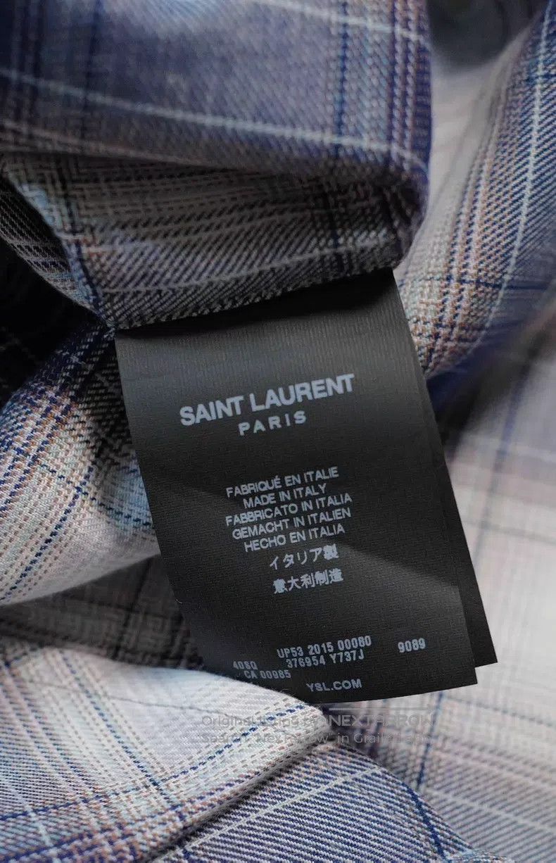Saint Laurent Paris Saint Laurent Paris Size 38 Plaid Shirt i Size US M / EU 48-50 / 2 - 5 Thumbnail