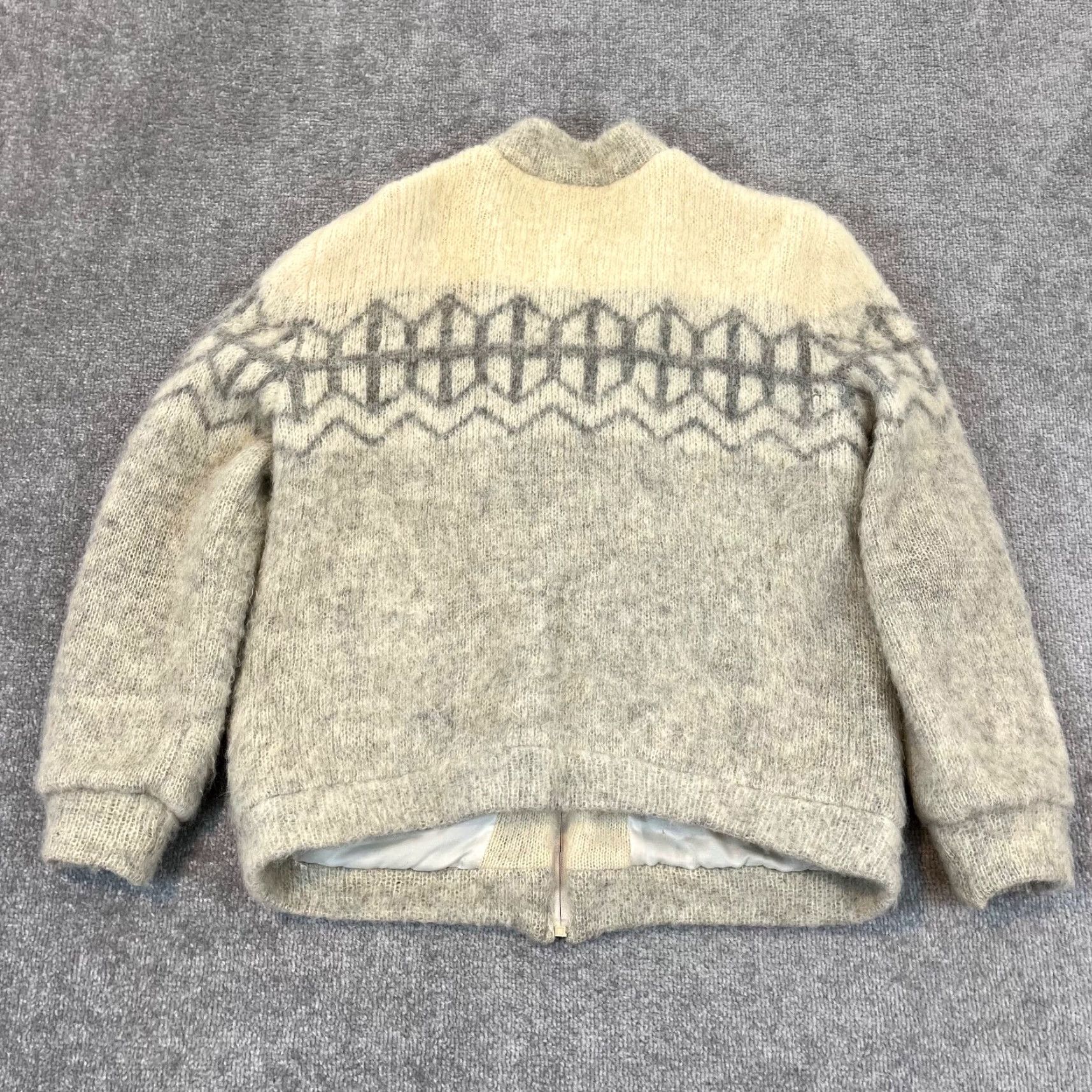 Vintage SAMBAND Iceland Sweater Womens L/XL Ivory Pure New Wool Full Zip Isle Nordic Vintage Size L / US 10 / IT 46 - 7 Thumbnail