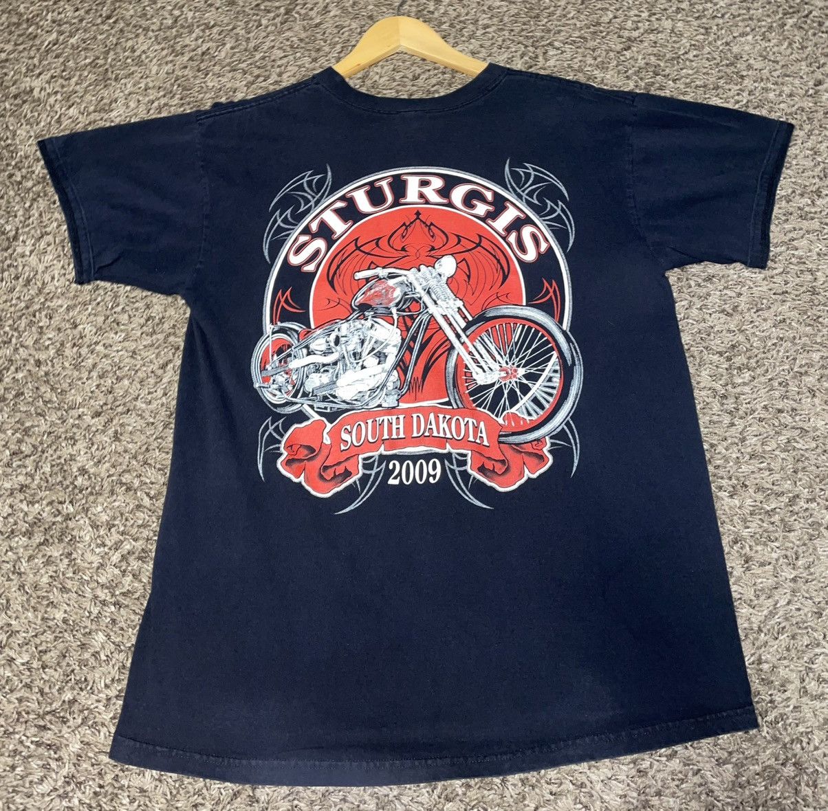 Harley Davidson × Vintage Sturgis “The Party Never Ends” 2009 T-Shirt Size US L / EU 52-54 / 3 - 4 Thumbnail