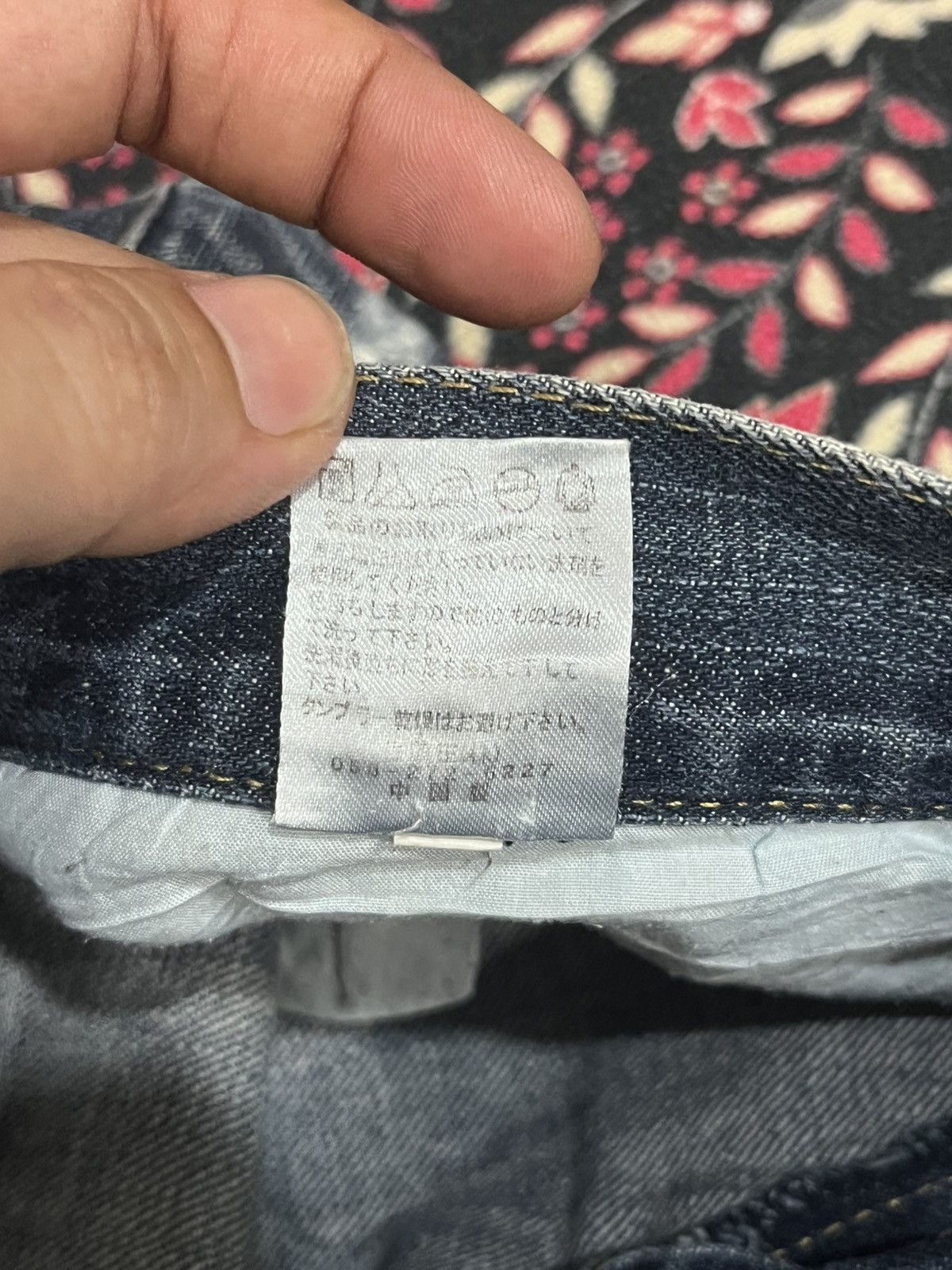 Hysteric Glamour Japanese Brand Tartan Patches Pocket Studded Crack Blue Jean Size US 31 - 15 Thumbnail