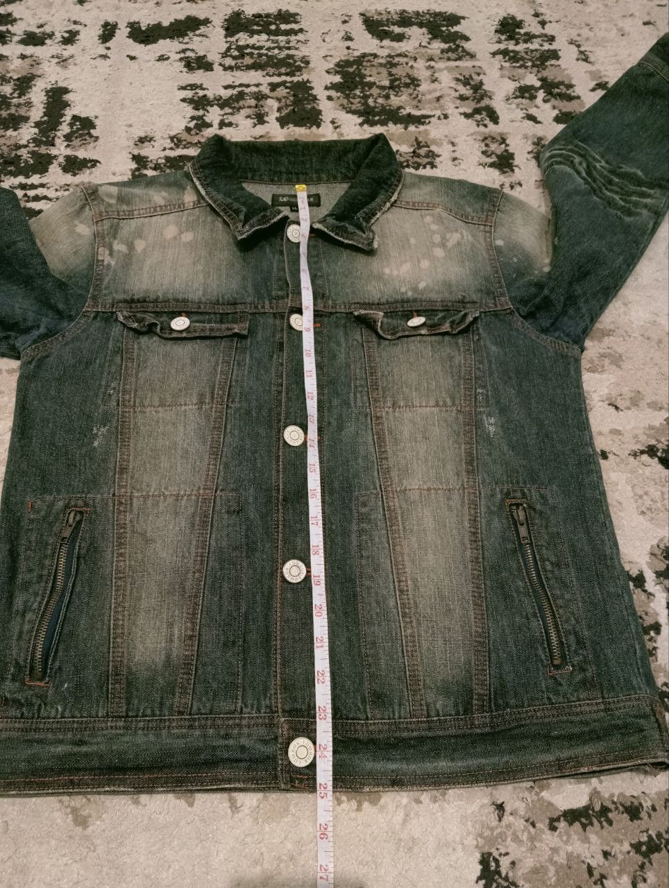 If Six Was Nine JAPANESE LOWBOX DISTRESSED DENIM JACKET Size US L / EU 52-54 / 3 - 12 Thumbnail
