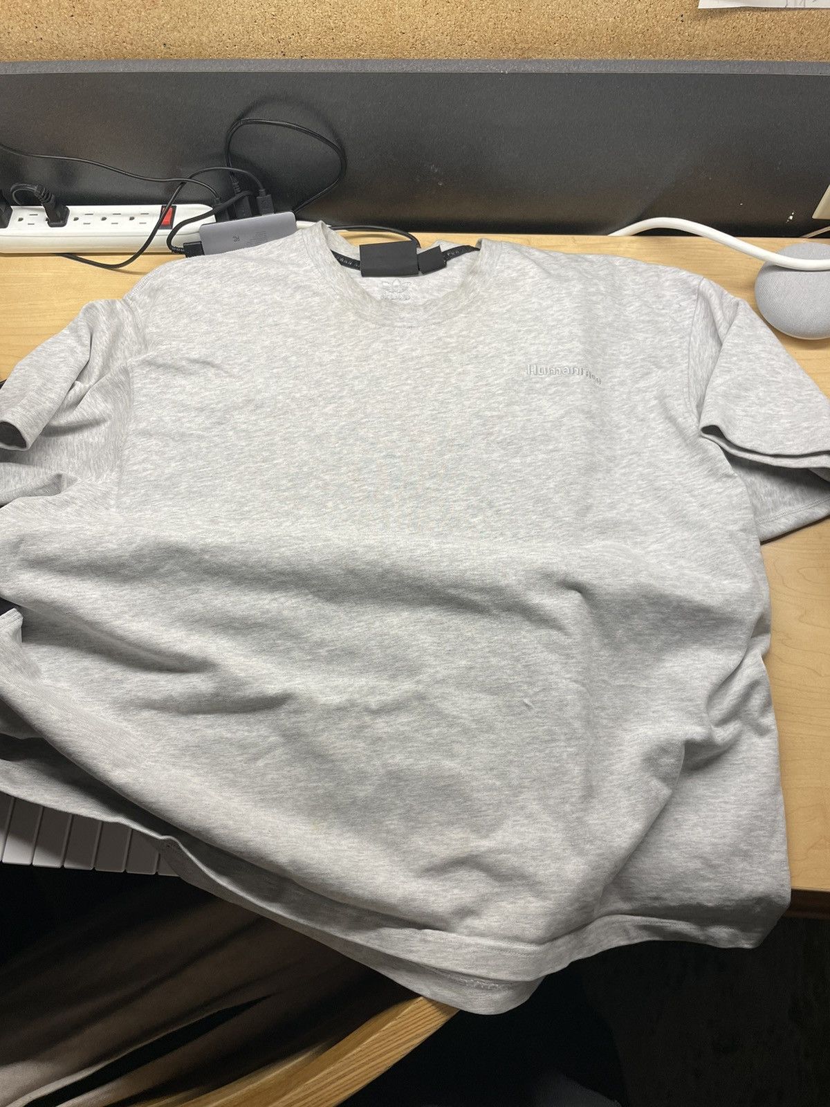 image of Adidas X Human Made Basics Shirt in Grey, Men's (Size 2XL)