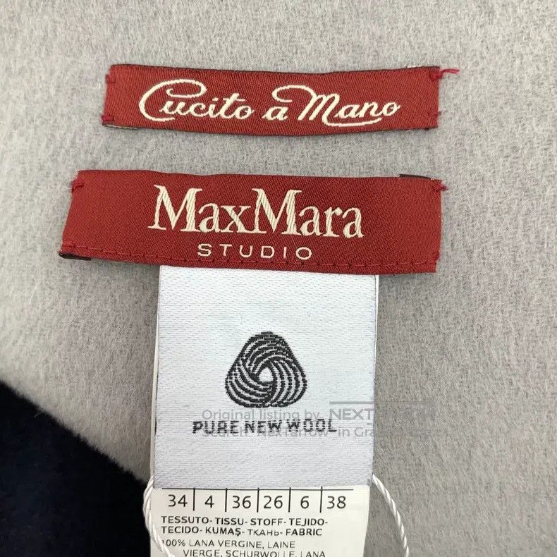 Max Mara Max Mara Blue Grey Cashmere Lapel Double-faced Wear Coat J Size S / US 4 / IT 40 - 8 Thumbnail