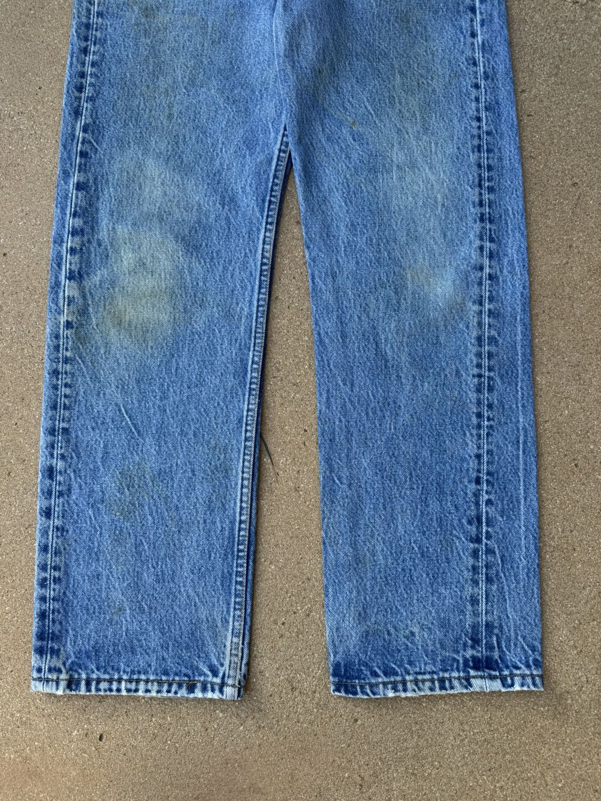 Levi's × Vintage Vtg 90’s Levi’s 501xx Buttonfly Straight Faded Jeans 29x27 Size US 29 - 3 Thumbnail
