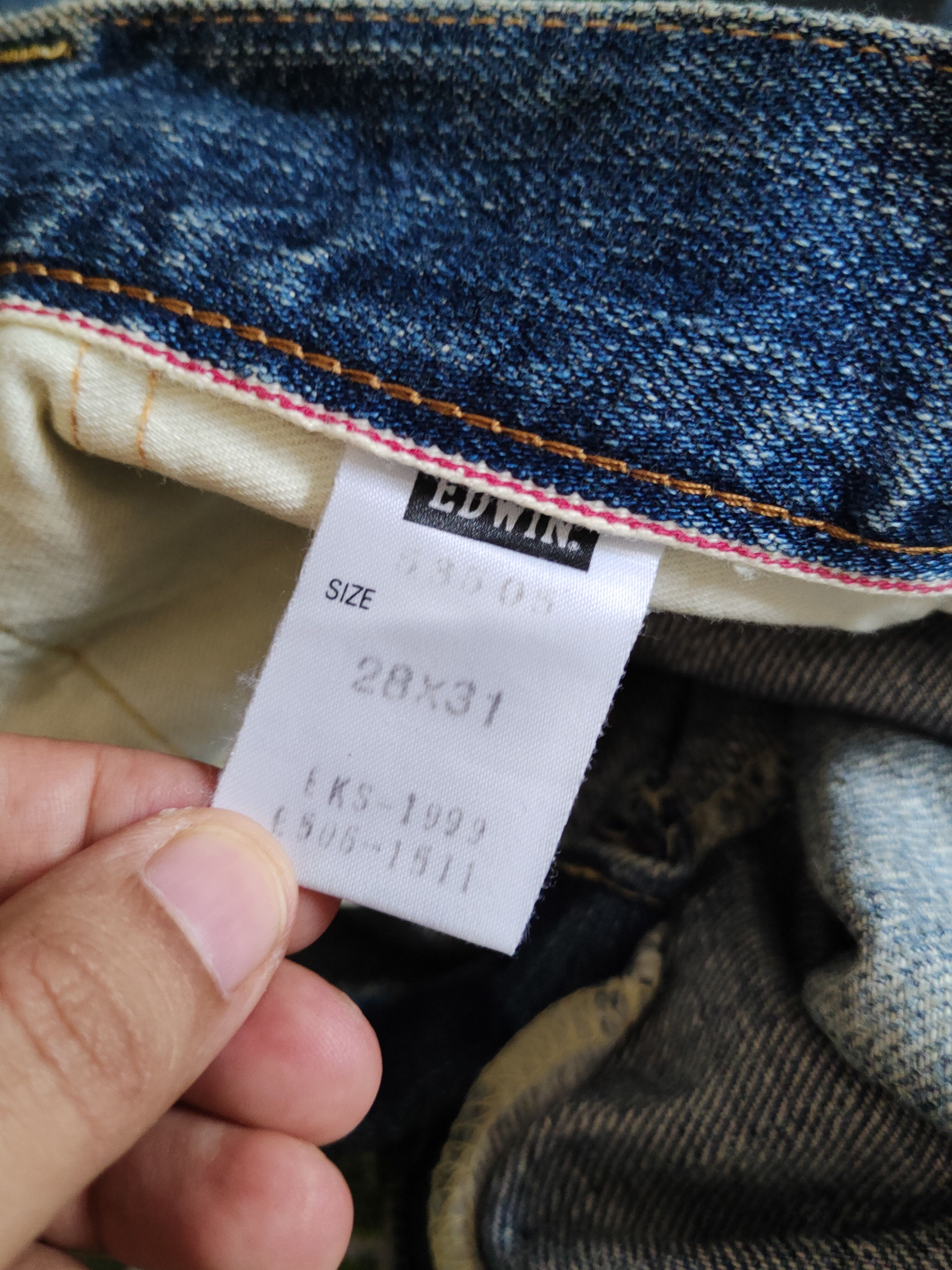 Edwin Edwin Blue Faded Distressed Ripped Jeans #S2333 Size US 28 / EU 44 - 17 Thumbnail