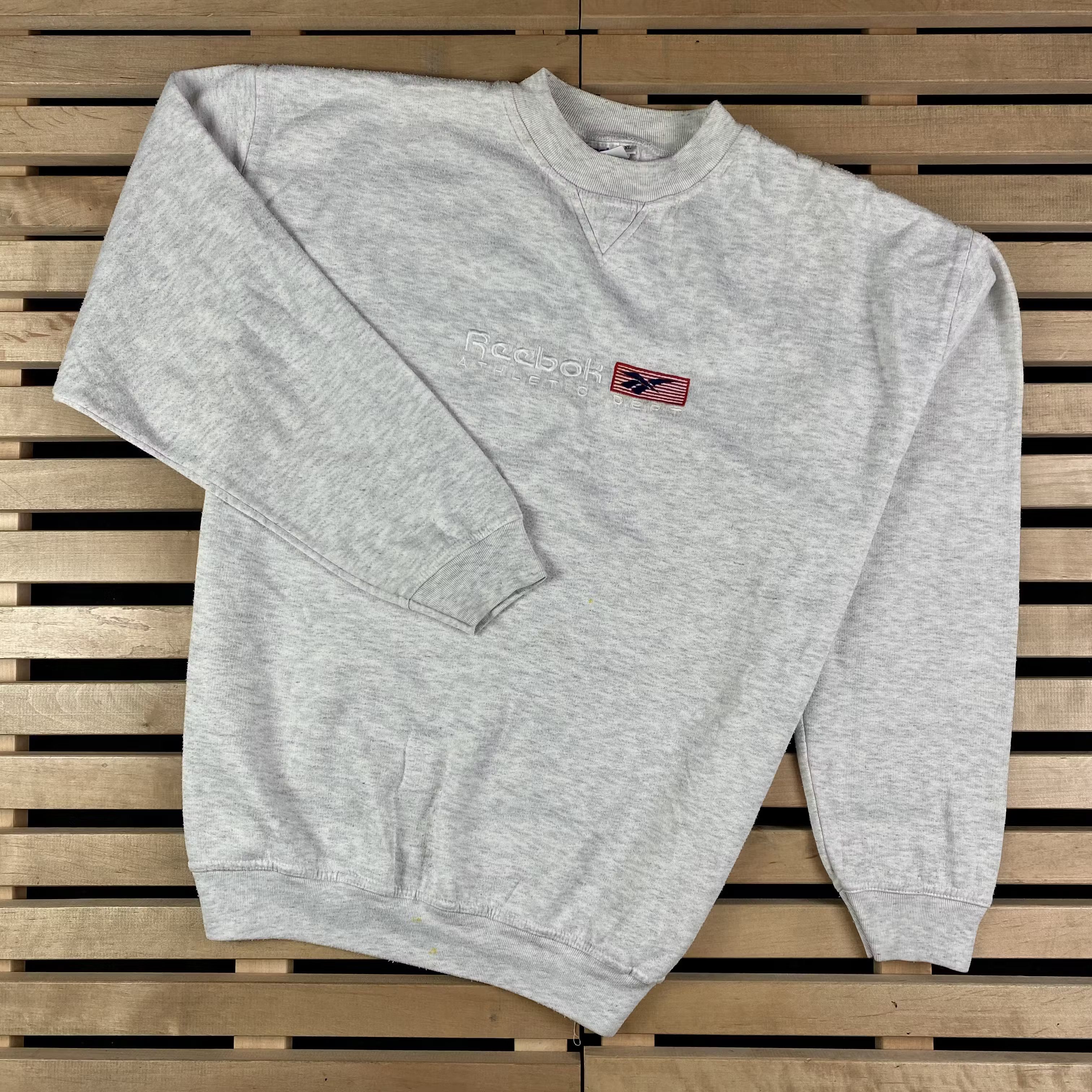 Reebok × Vintage Mens Sweatshirt Reebok Athletic Dept Big Print Size XL Size US XL / EU 56 / 4 - 1 Thumbnail