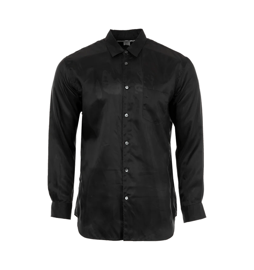 CDG by Comme des Garcons o1h1sh10525 Cupro Buttoned Shirt in Black Size US L / EU 52-54 / 3 - 1 Thumbnail