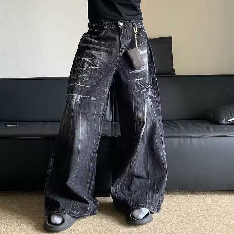 Jean Washed Baggy Jeans Size US 31 - 1 Thumbnail