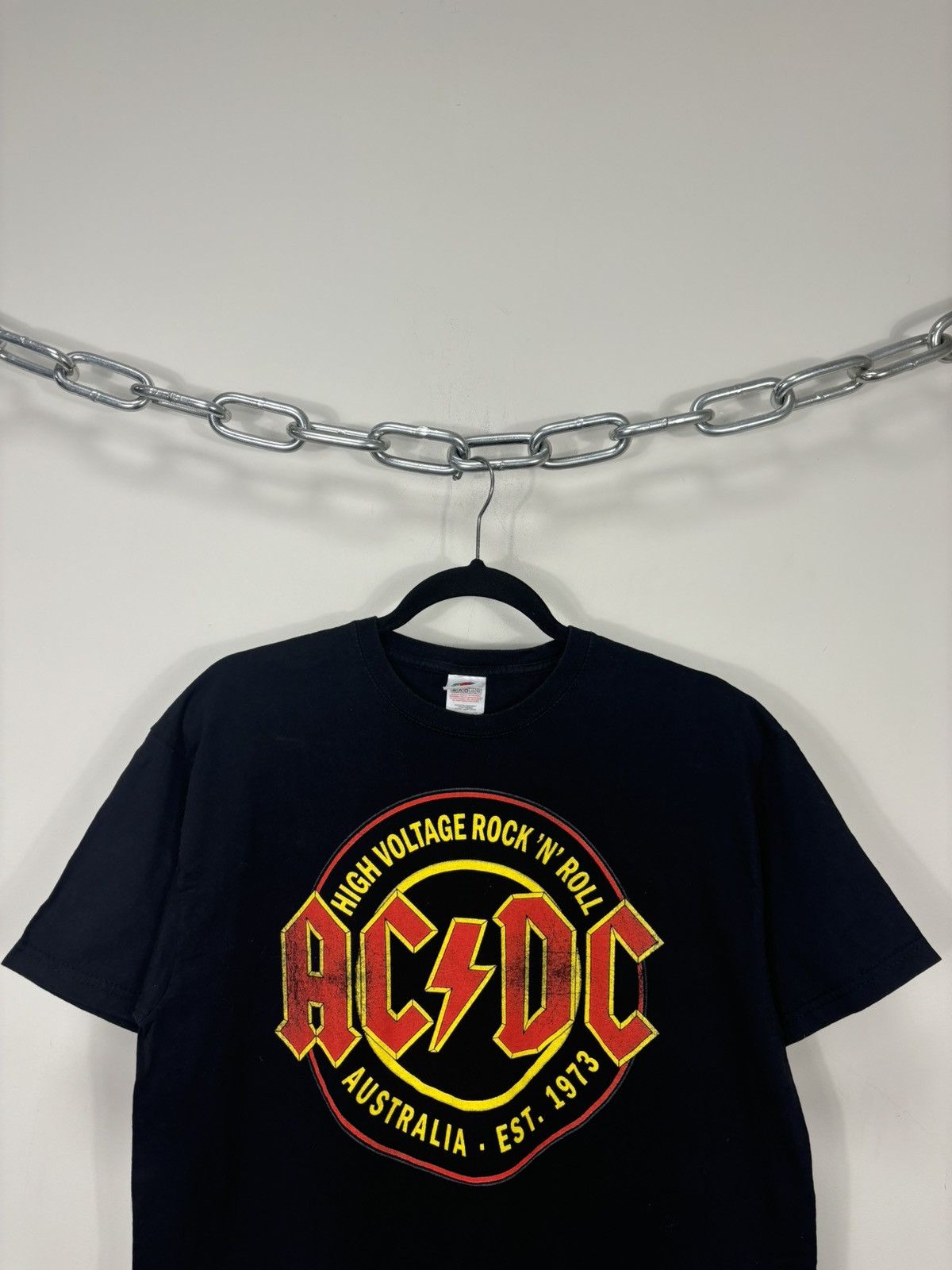 AC/DC Vintage AC/DC Big Logo Rare Black Band Rock Tee Size US L / EU 52-54 / 3 - 2 Thumbnail
