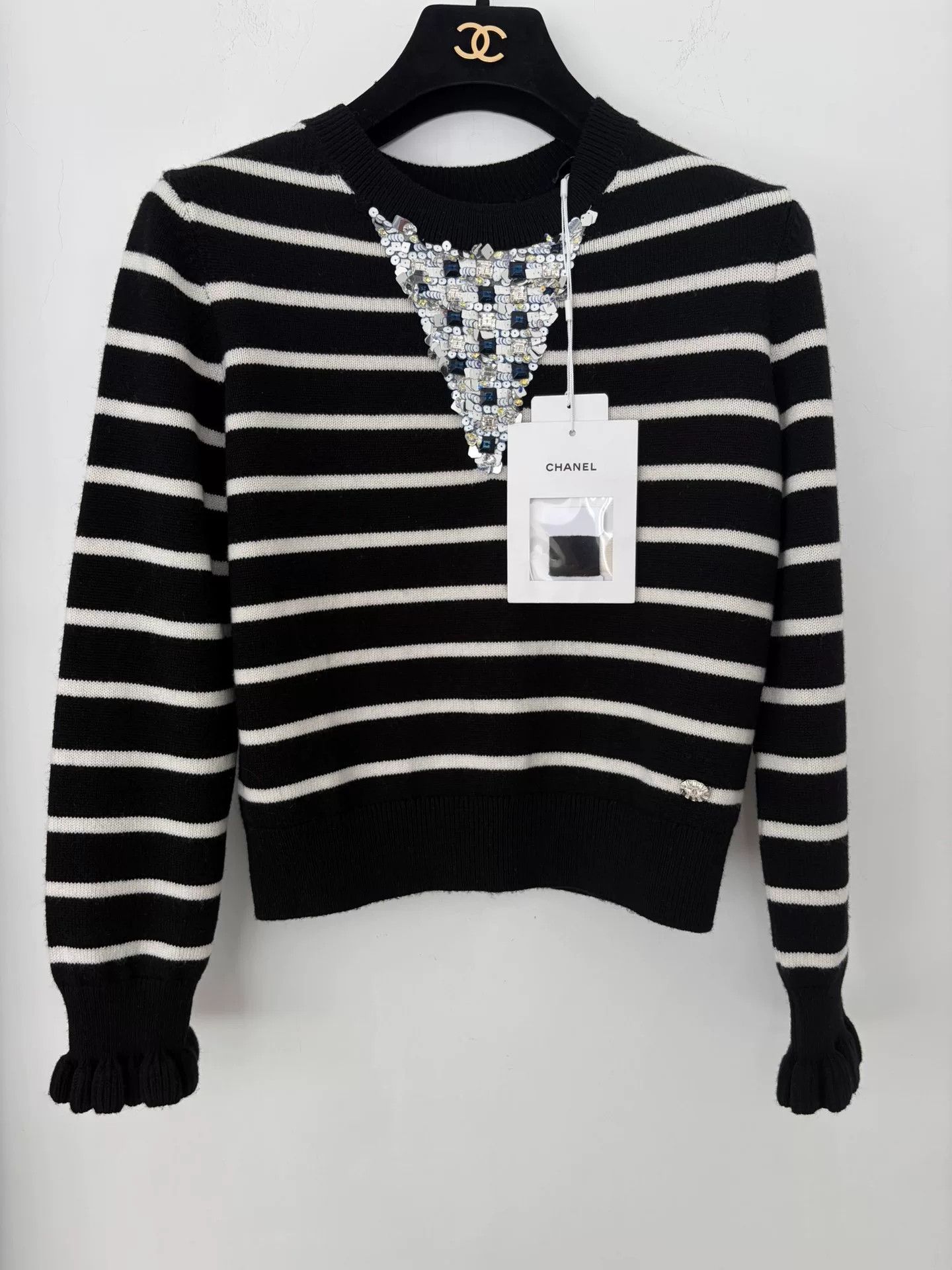 Chanel Chanel 23C Striped Backless Knit Top Size US XS / EU 42 / 0 - 1 Thumbnail