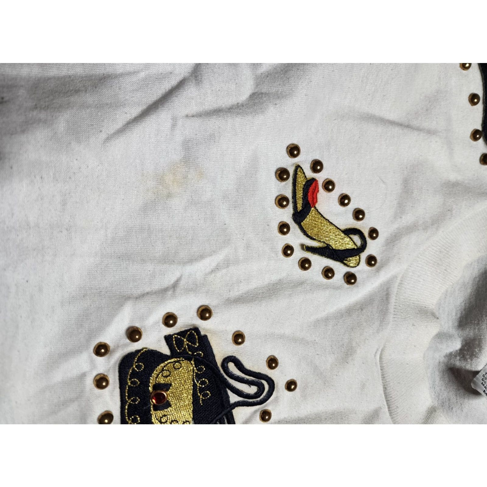 Repetto Vintage Gepetto T-Shirt Women M White Cotton Polyester Knit 90s Basic Crew Neck Short Sleeve Pullover Shirt Distressed Size M / US 6-8 / IT 42-44 - 4 Thumbnail