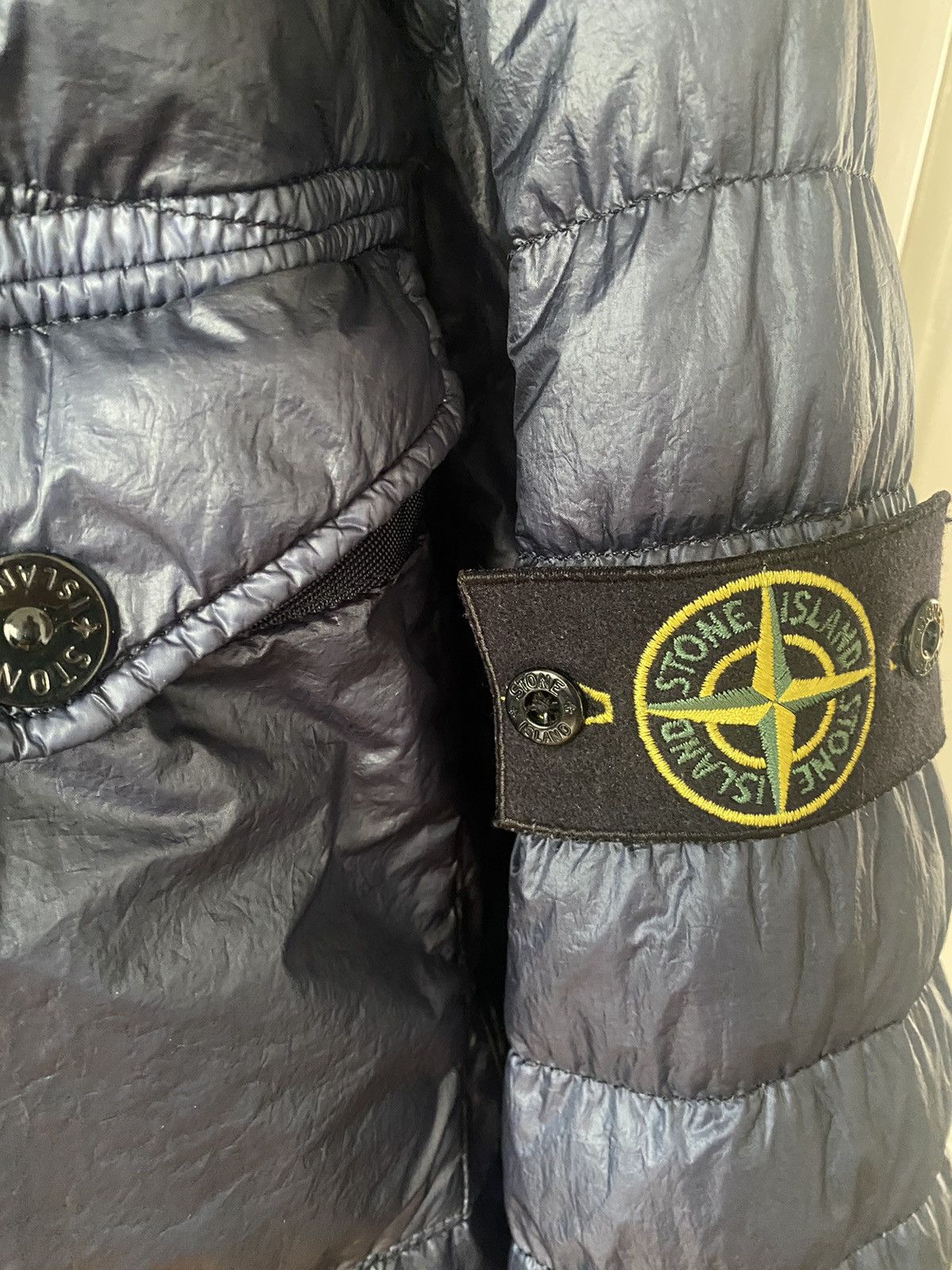 Stone Island Stone Island Garment Dyed Down Overshirt Navy Sz- XL Size US L / EU 52-54 / 3 - 3 Thumbnail