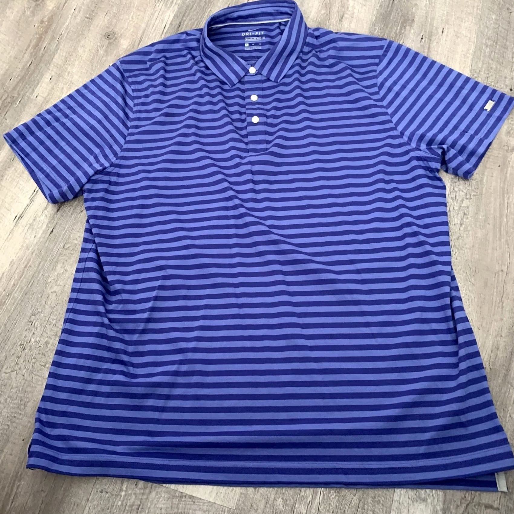Nike NIKE Golf Polo Shirt Mens XL Dri-Fit Striped Blue CU9862-471 Cotton Blend Polo Shirt Nike Dri-Fit Mens XL Blue Striped Golf Polo Shirt Size US XL / EU 56 / 4 - 3 Thumbnail