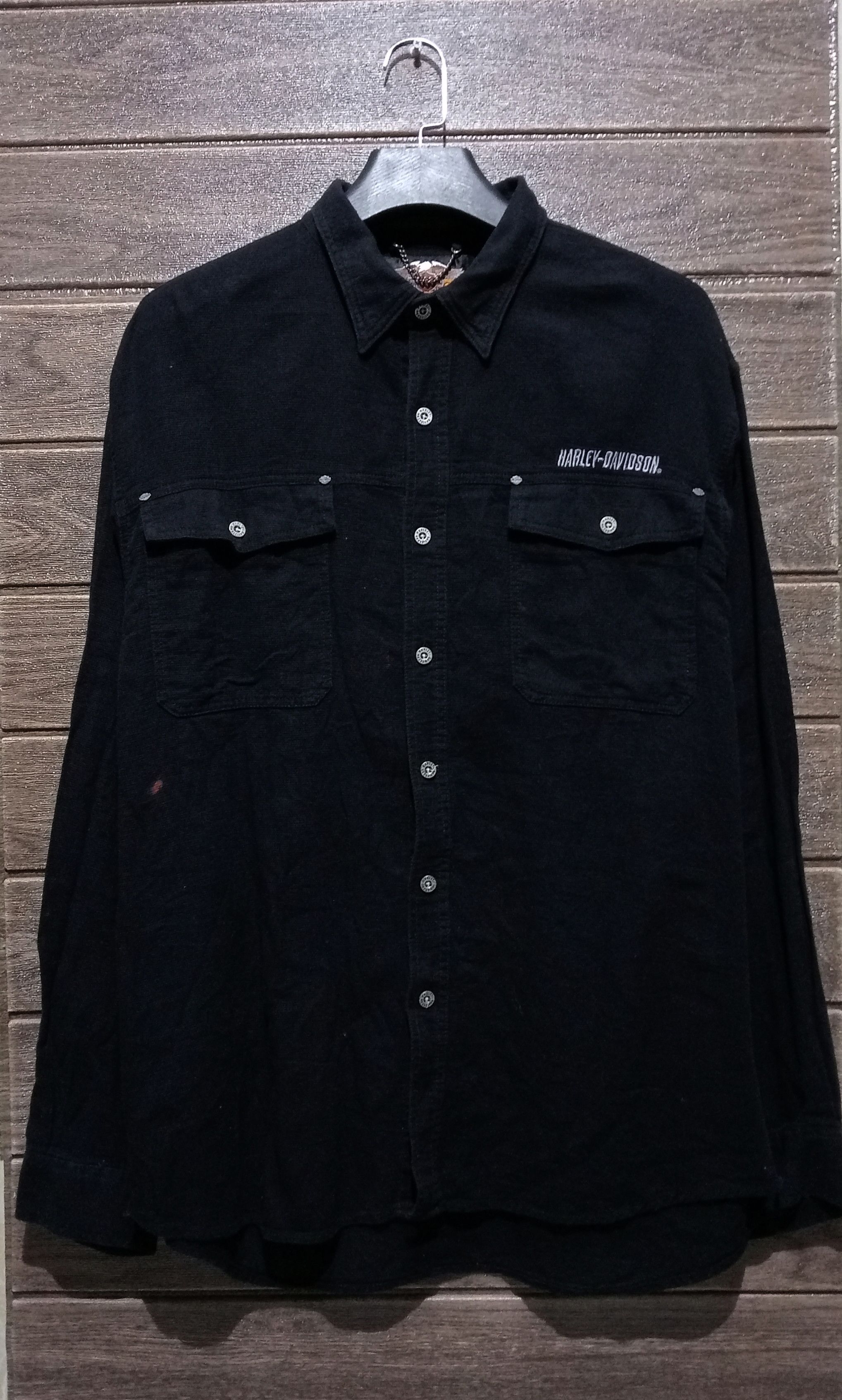 Harley Davidson VTG Harley-Davidson Embroidery Button Up Long Sleeve Shirt Size US XL / EU 56 / 4 - 1 Thumbnail