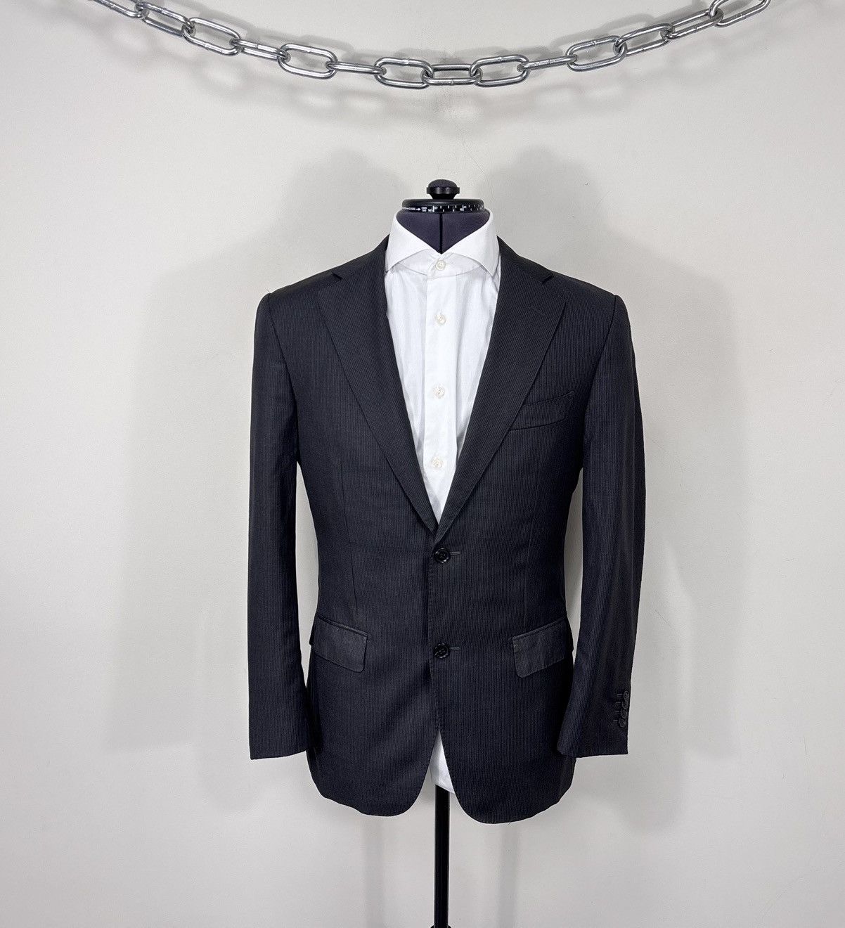 Suitsupply Suitsupply Napoli Men’s Grey Pinstripe Wool Blazer Jacket Size 38R - 1 Thumbnail