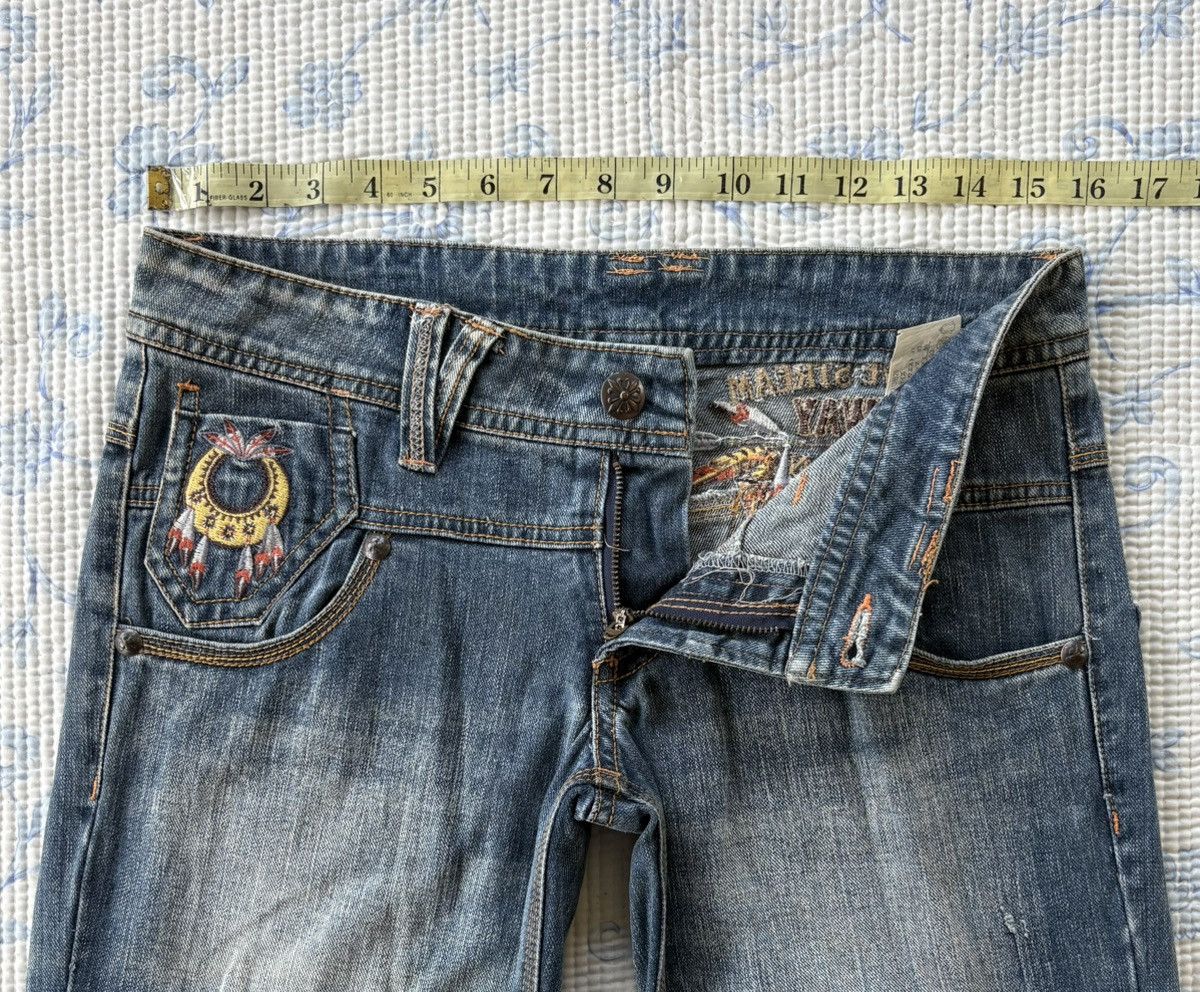 Japanese Brand Japanese Genes Native American Embroidered Bootcut Y2K Jeans Size US 32 / EU 48 - 3 Thumbnail
