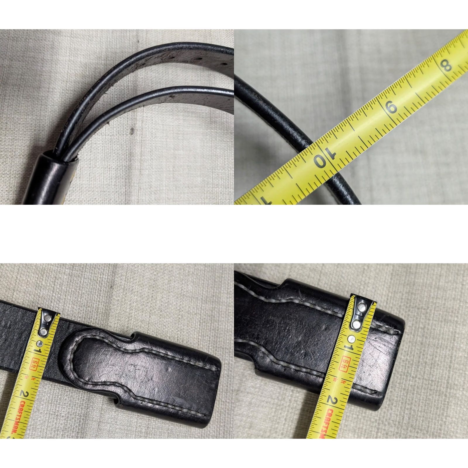 Vintage Two Fools Leather Goods belt Western Leather brown 48 Dress Belt Men's 1-1/2" width Harness Leather Size ONE SIZE - 8 Thumbnail
